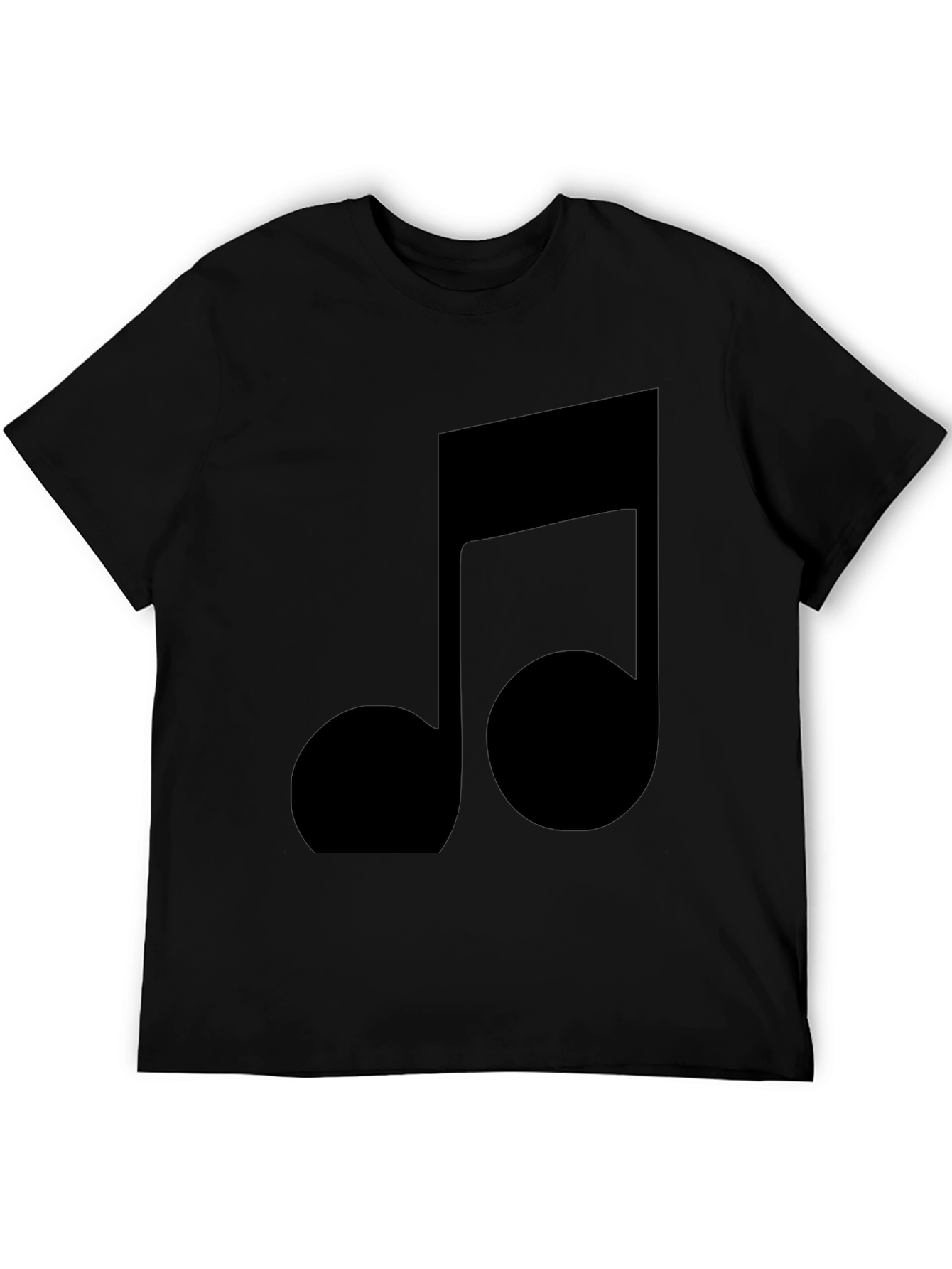 Music Note Graphic Tee - Black T-Shirt