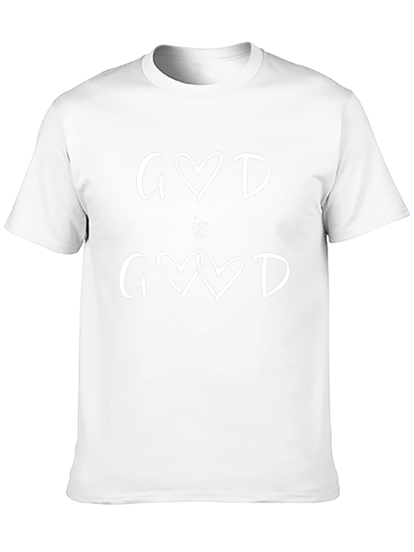 God is Good Heart Graphic Black T-Shirt