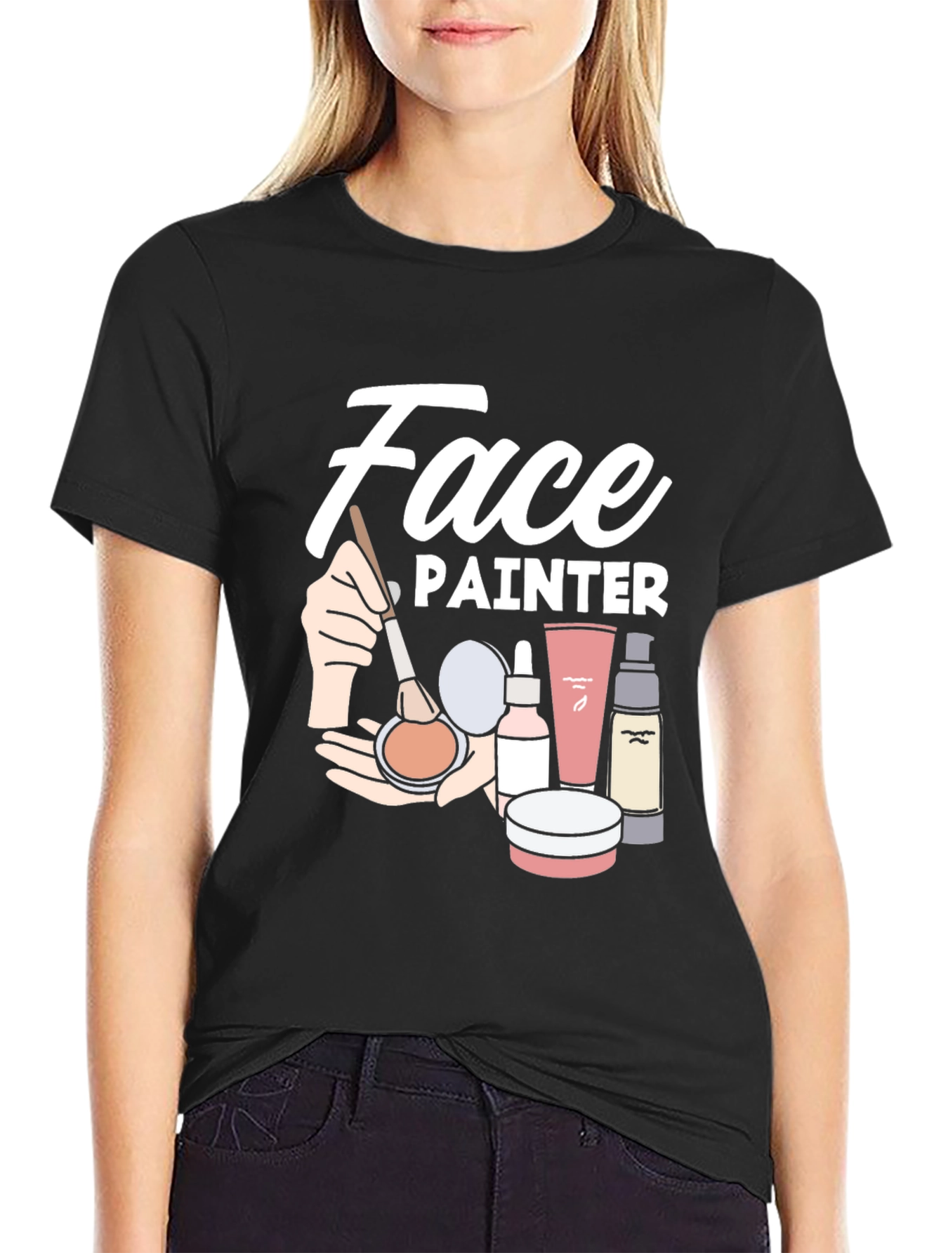 Face Painter Graphic Tee - Black Unisex T-Shirt