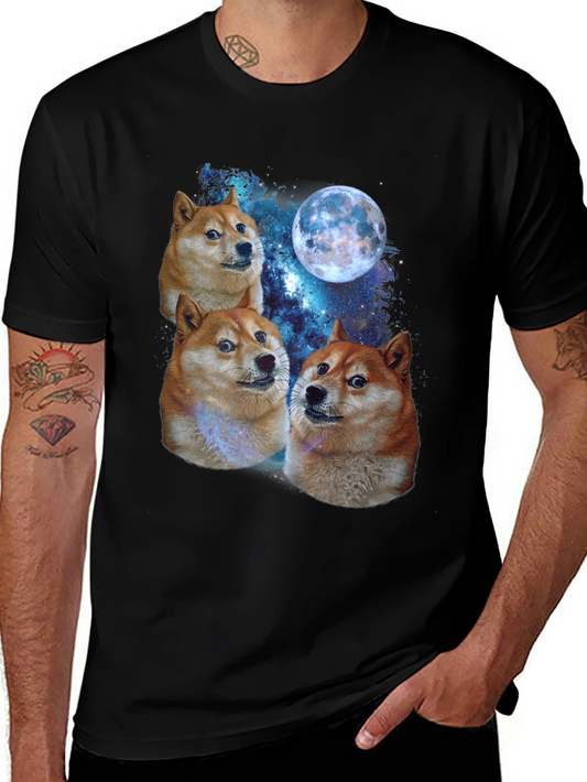 Doge Moon Graphic Tee - Black