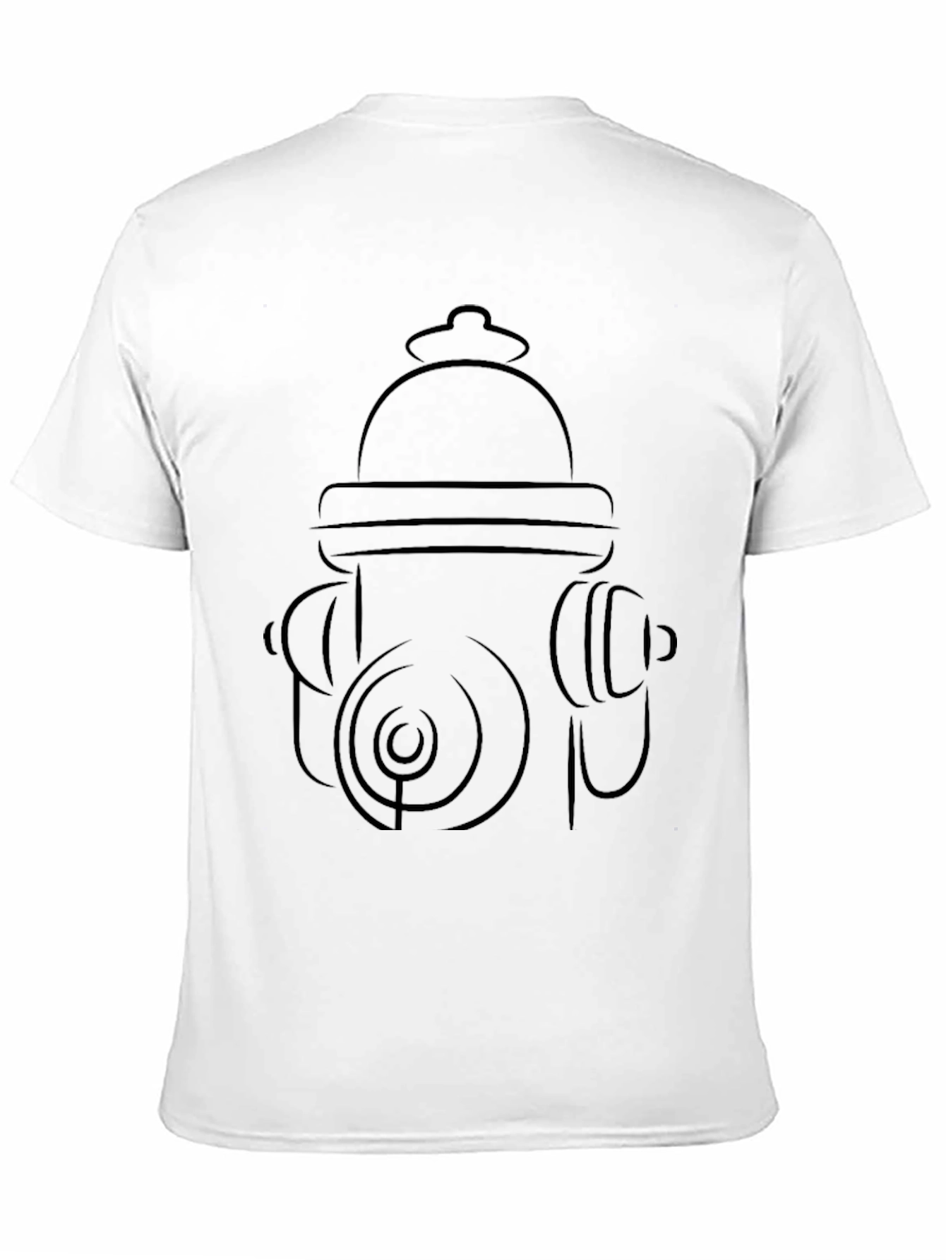 Fire Hydrant Graphic Tee - Cool Black T-Shirt