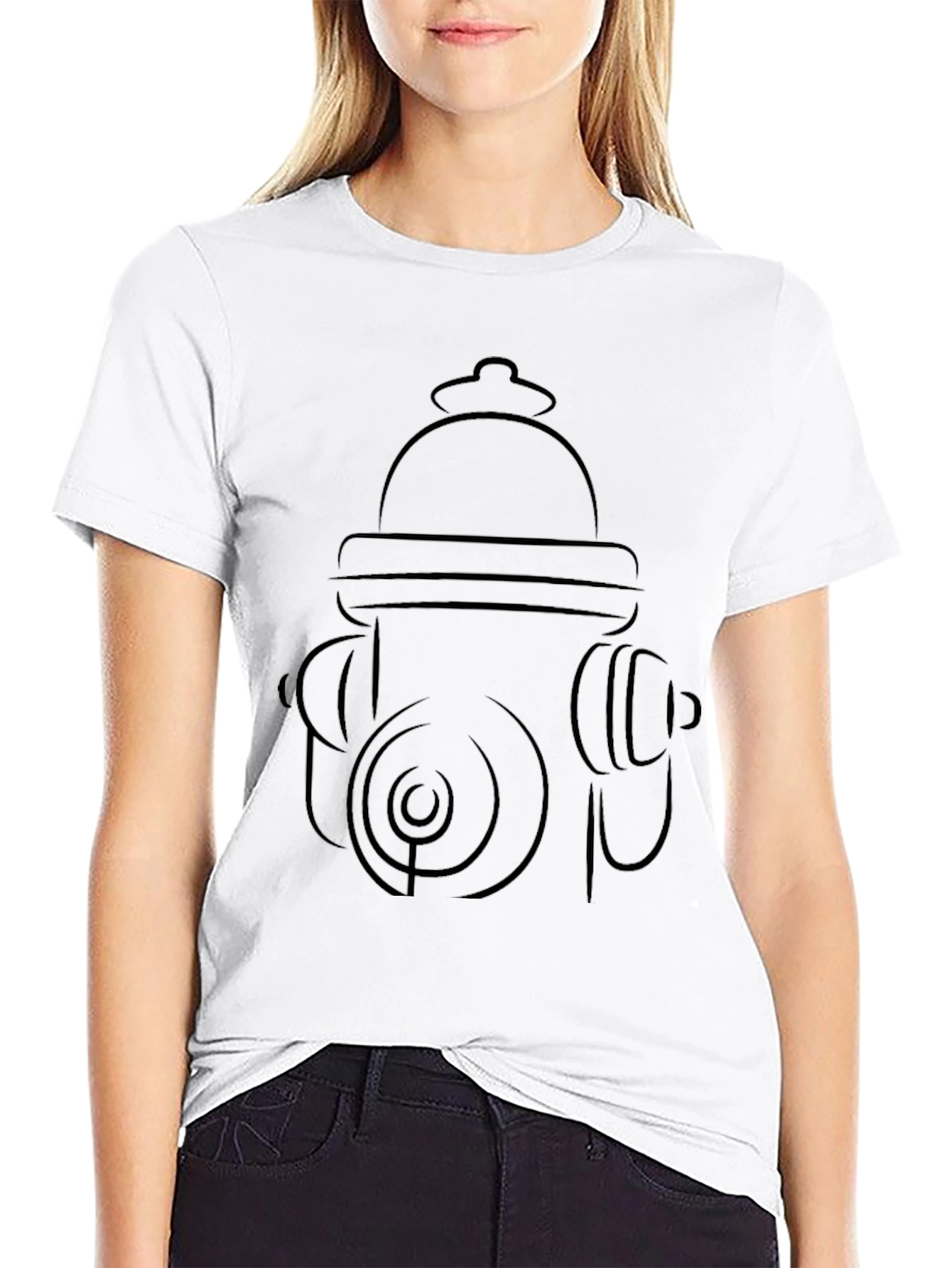 Fire Hydrant Graphic Tee - Cool Black T-Shirt