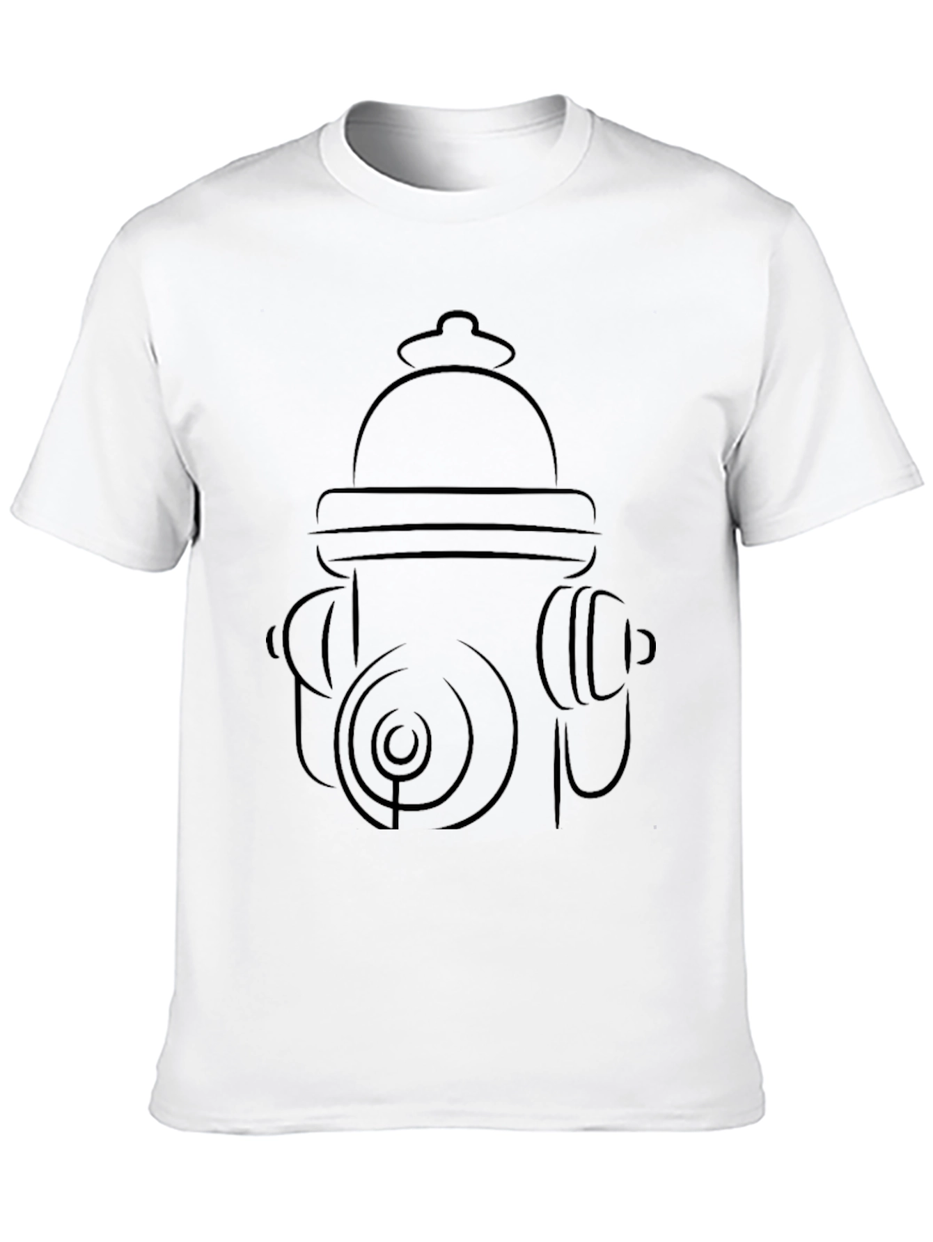 Fire Hydrant Graphic Tee - Cool Black T-Shirt