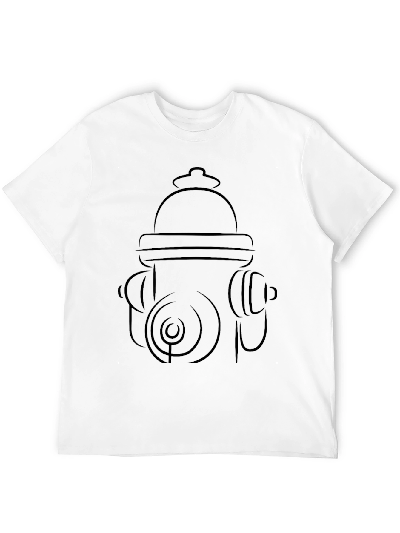 Fire Hydrant Graphic Tee - Cool Black T-Shirt