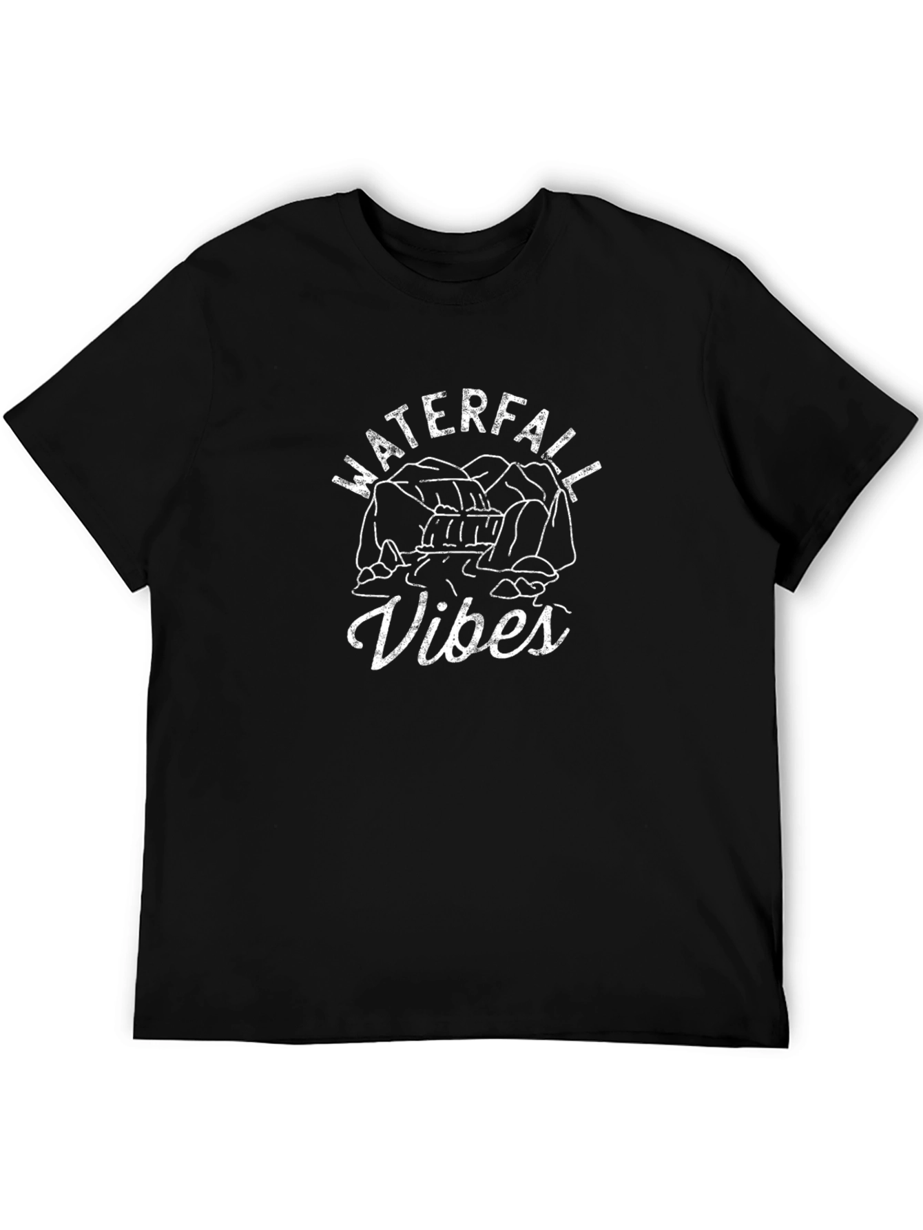 Waterfall Vibes Graphic Tee - Black