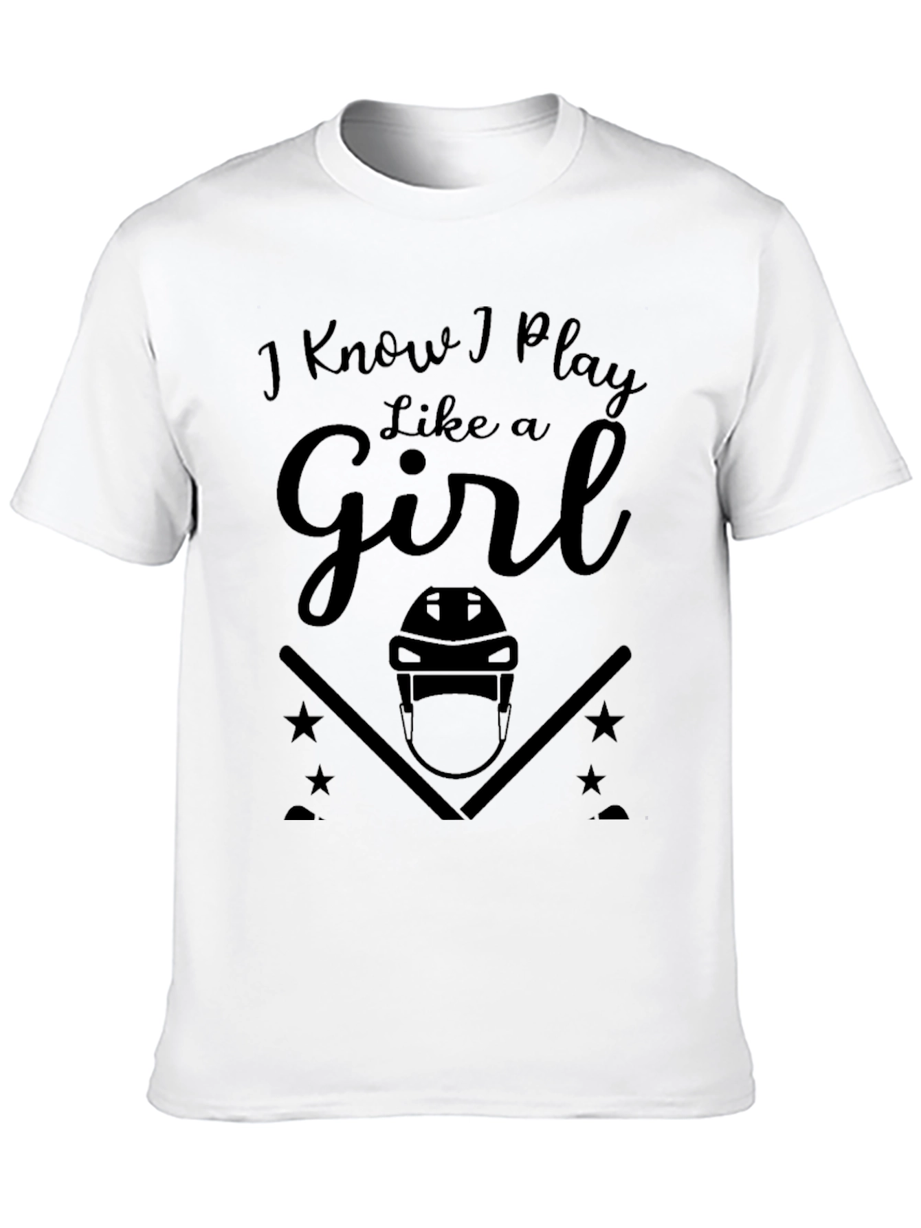I Know I Play Like A Girl Hockey T-Shirt