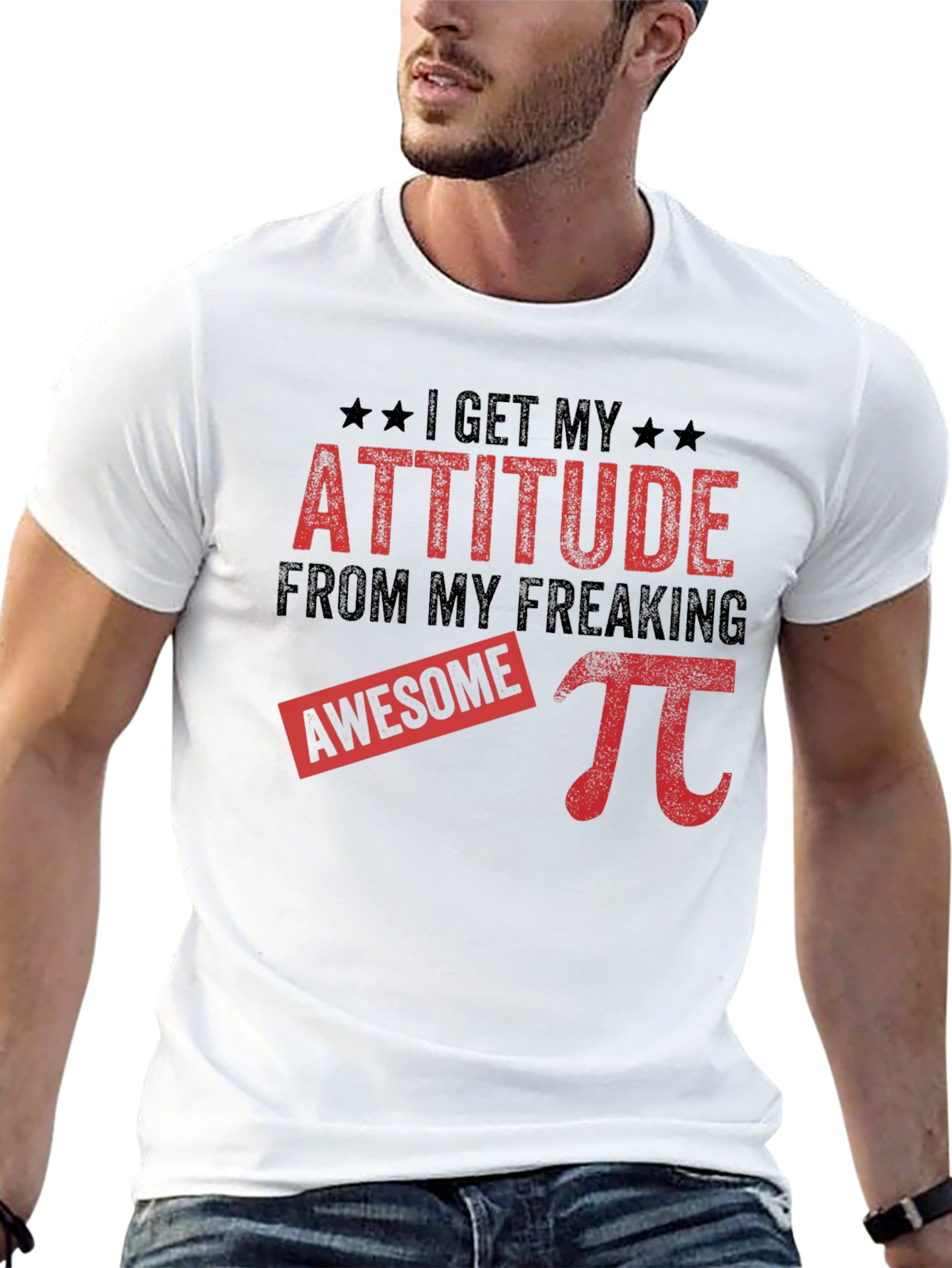 Awesome Pi Attitude Black T-Shirt