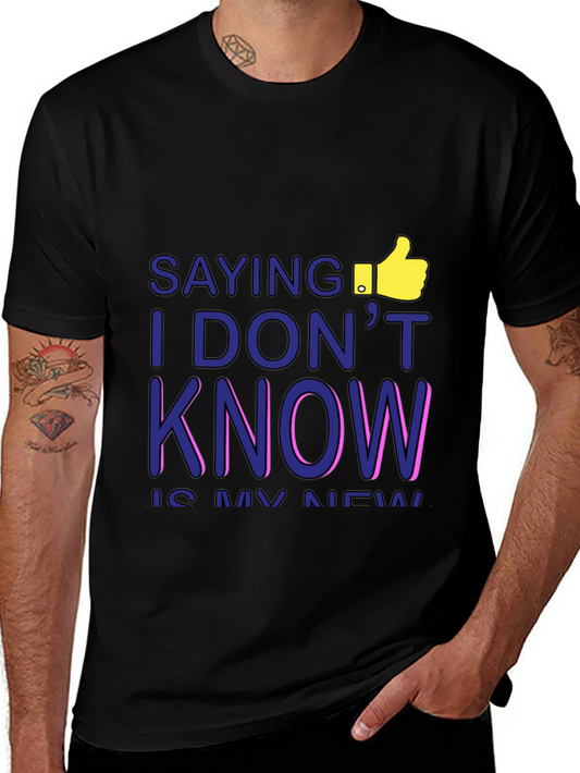 I DONT KNOW Mens Graphic Tee - Black T-Shirt