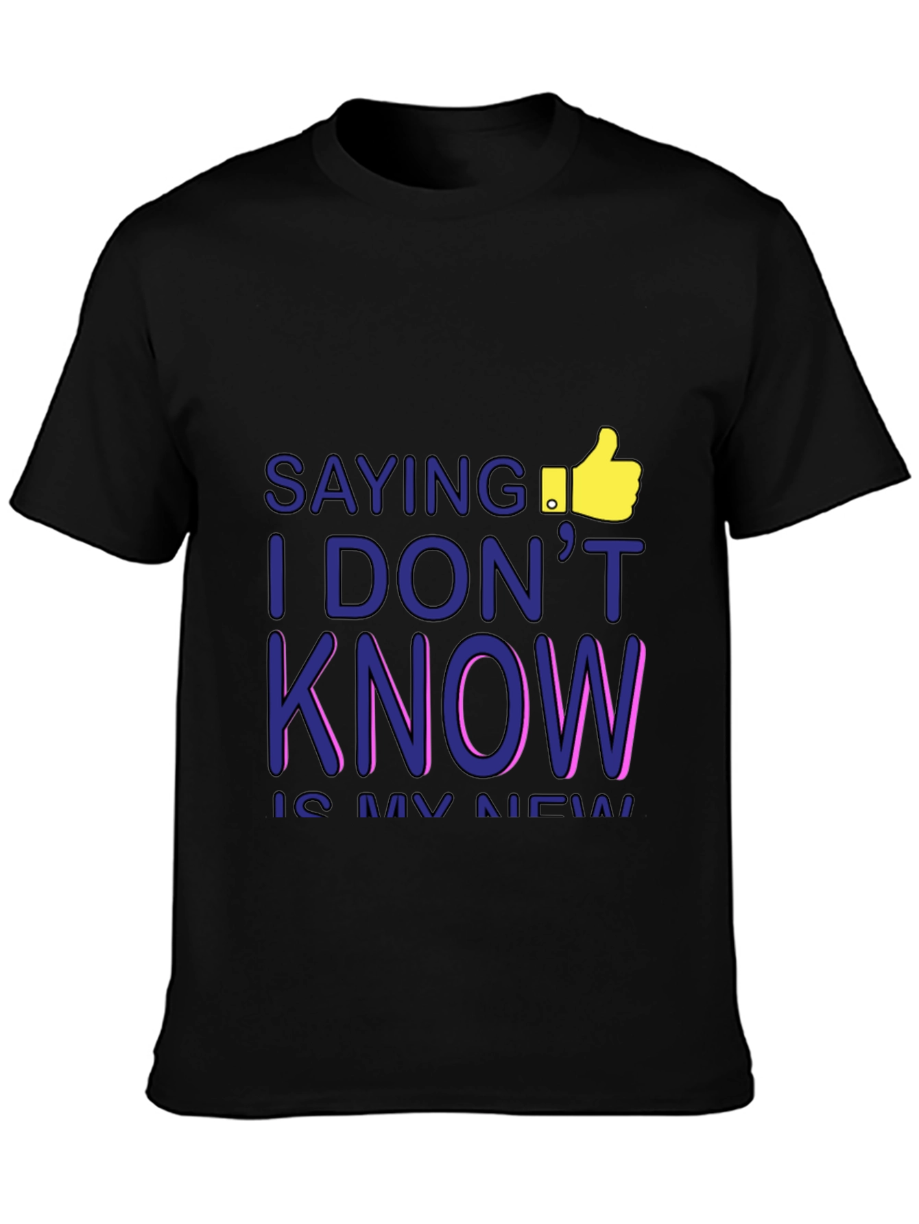I DONT KNOW Mens Graphic Tee - Black T-Shirt