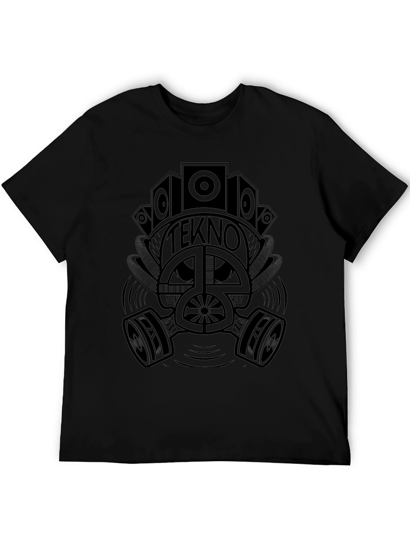 Tekno Mask Graphic T-Shirt - Black