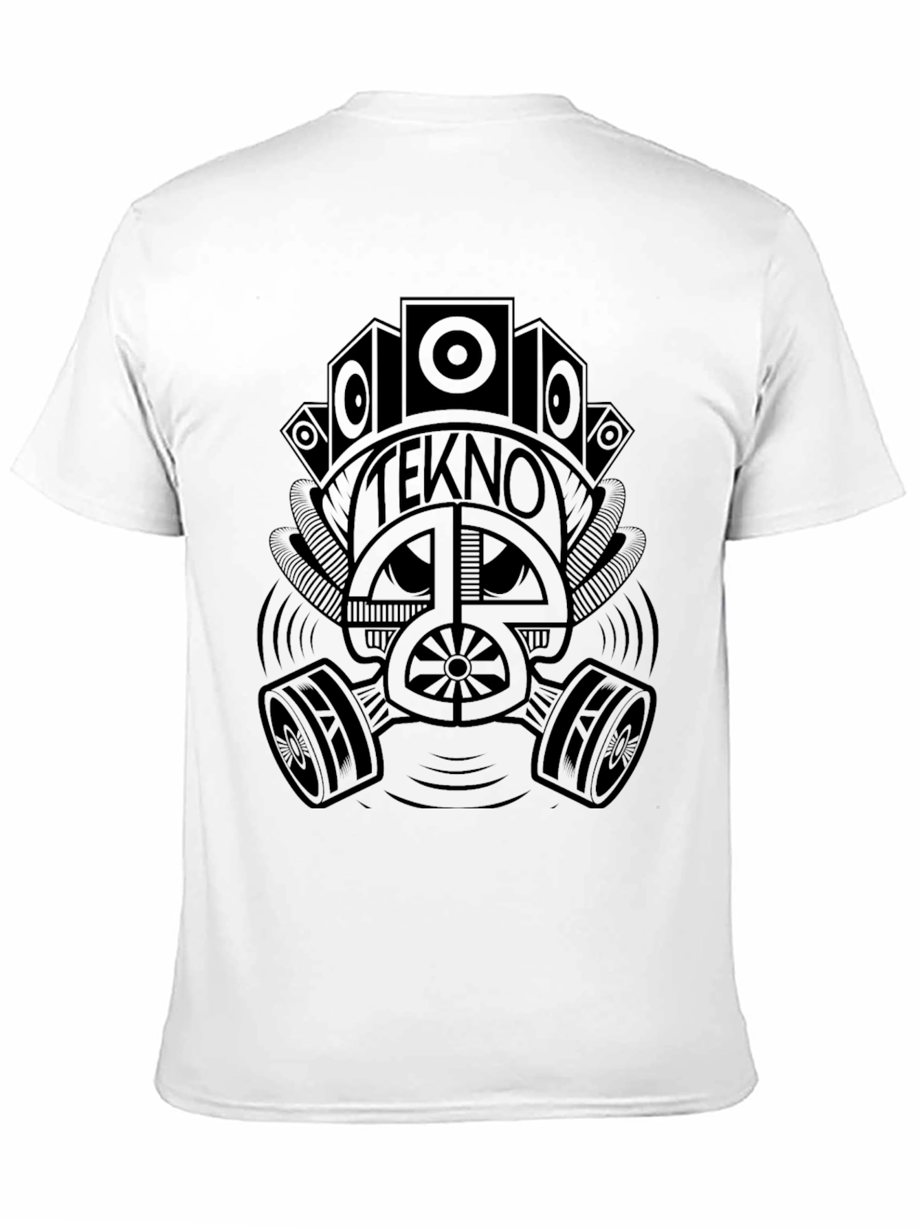 Tekno Mask Graphic T-Shirt - Black