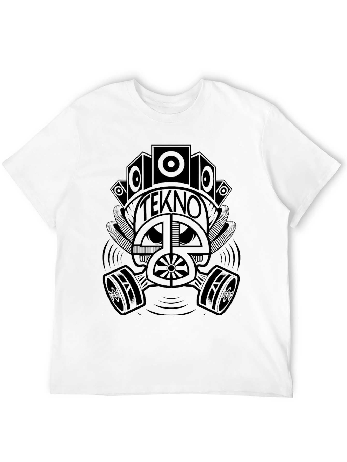 Tekno Mask Graphic T-Shirt - Black