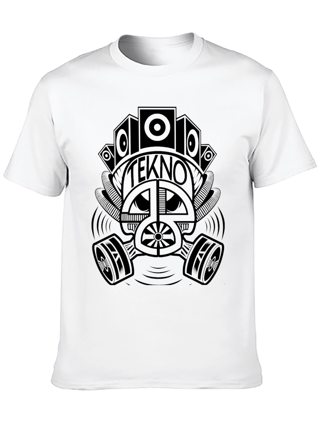 Tekno Mask Graphic T-Shirt - Black