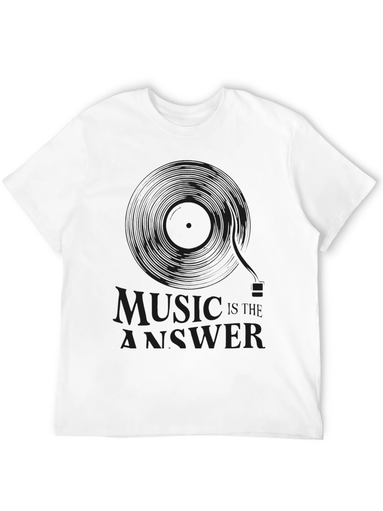 Music Is The Answer Black T-Shirt