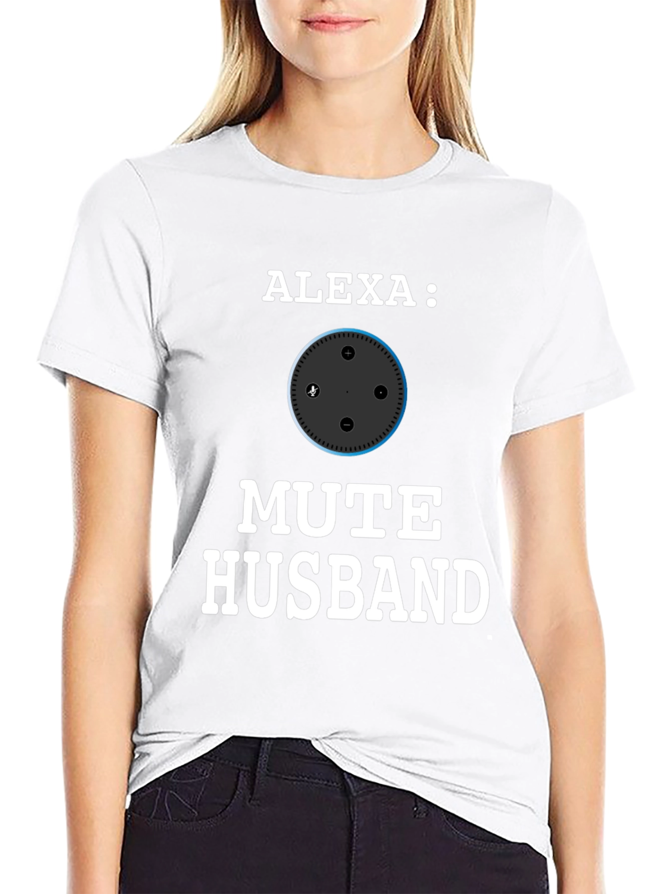 Alexa Mute Husband Funny Graphic T-Shirt