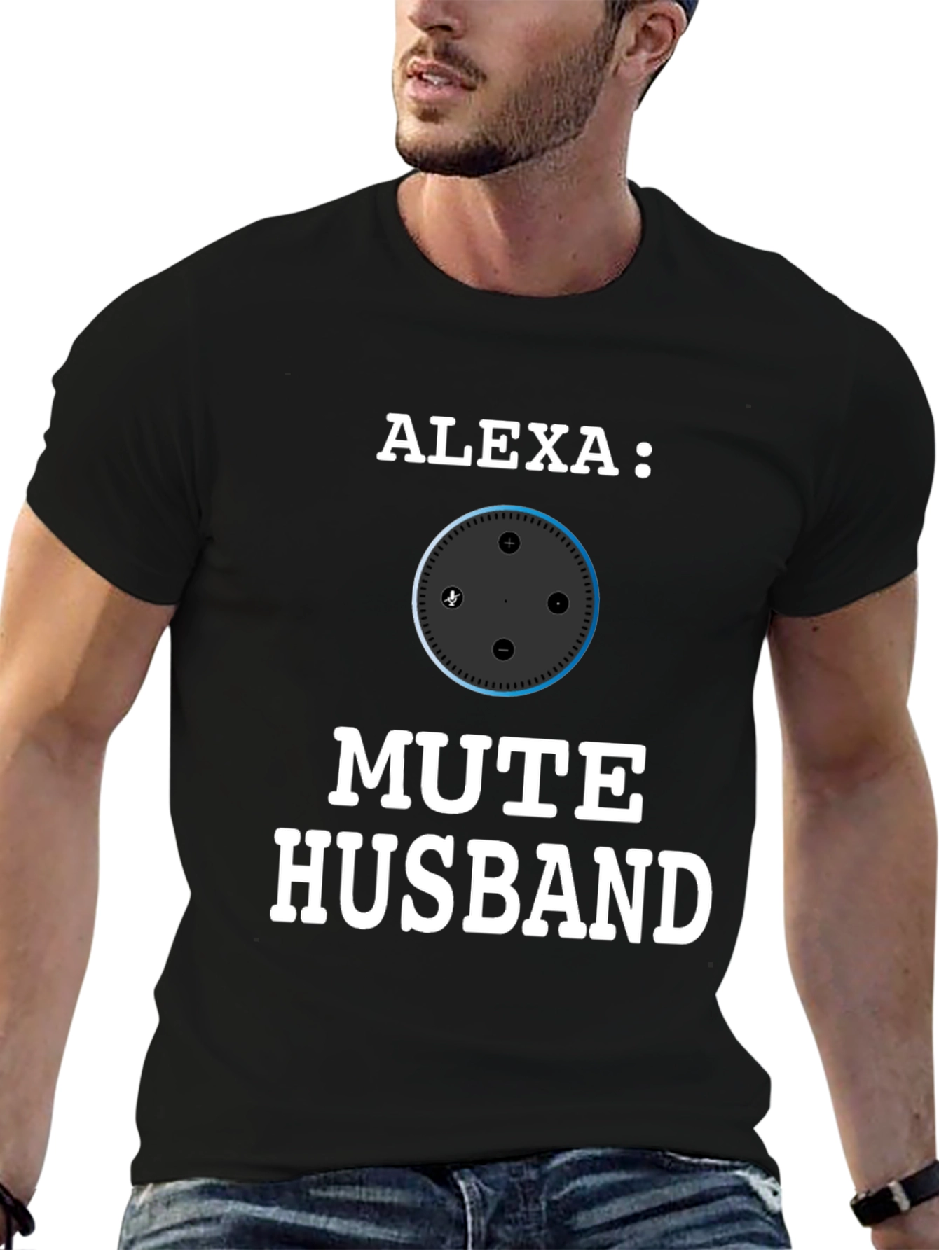Alexa Mute Husband Funny Graphic T-Shirt
