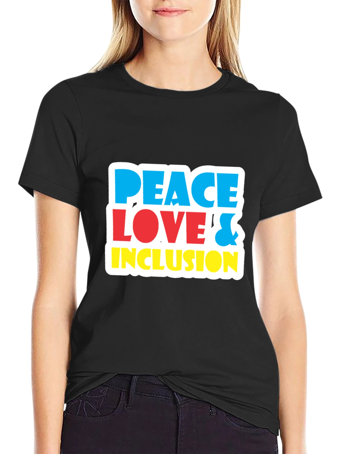 Peace Love & Inclusion T-Shirt - Bold Graphic Tee
