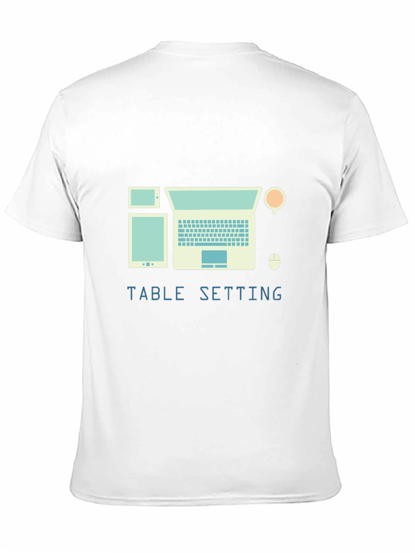 Table Setting Graphic Tee - Laptop Tablet Coffee