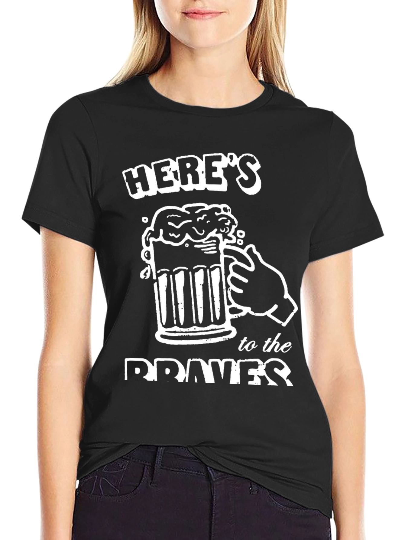 Heres to the Braves Black T-Shirt