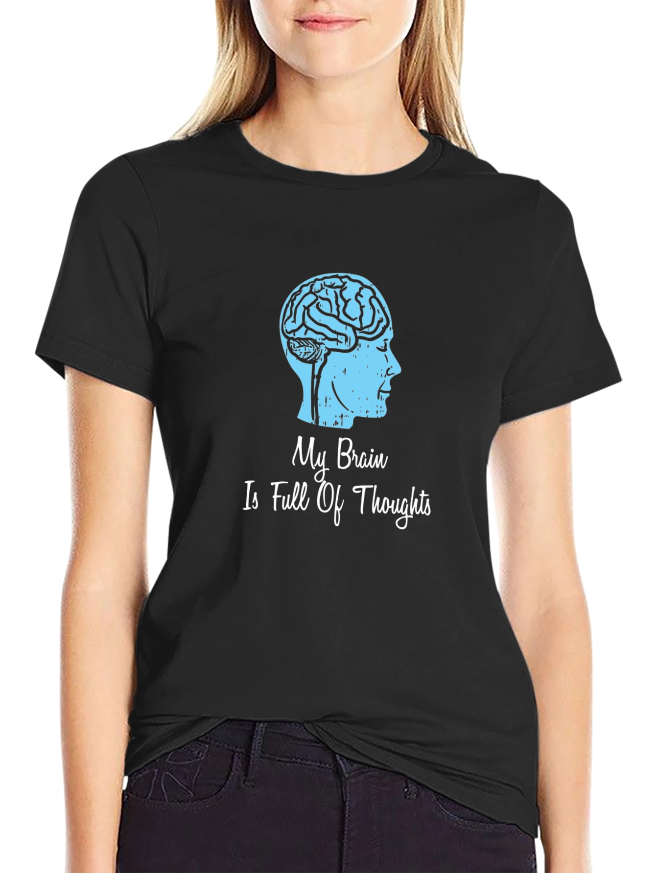 Brain Thoughts Graphic T-Shirt - Unique Design