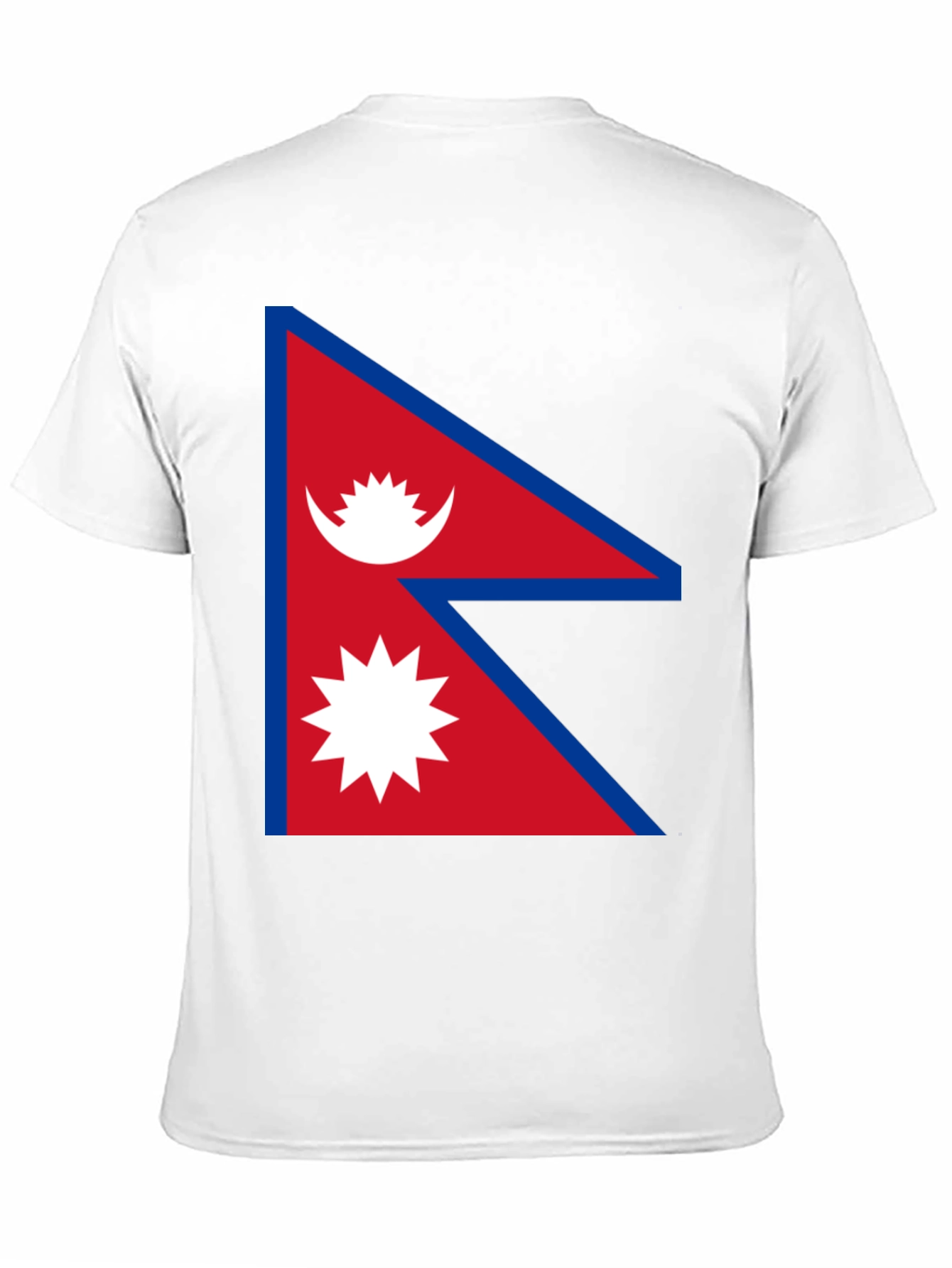 Nepal Flag Graphic T-Shirt - Black Crew Neck Tee