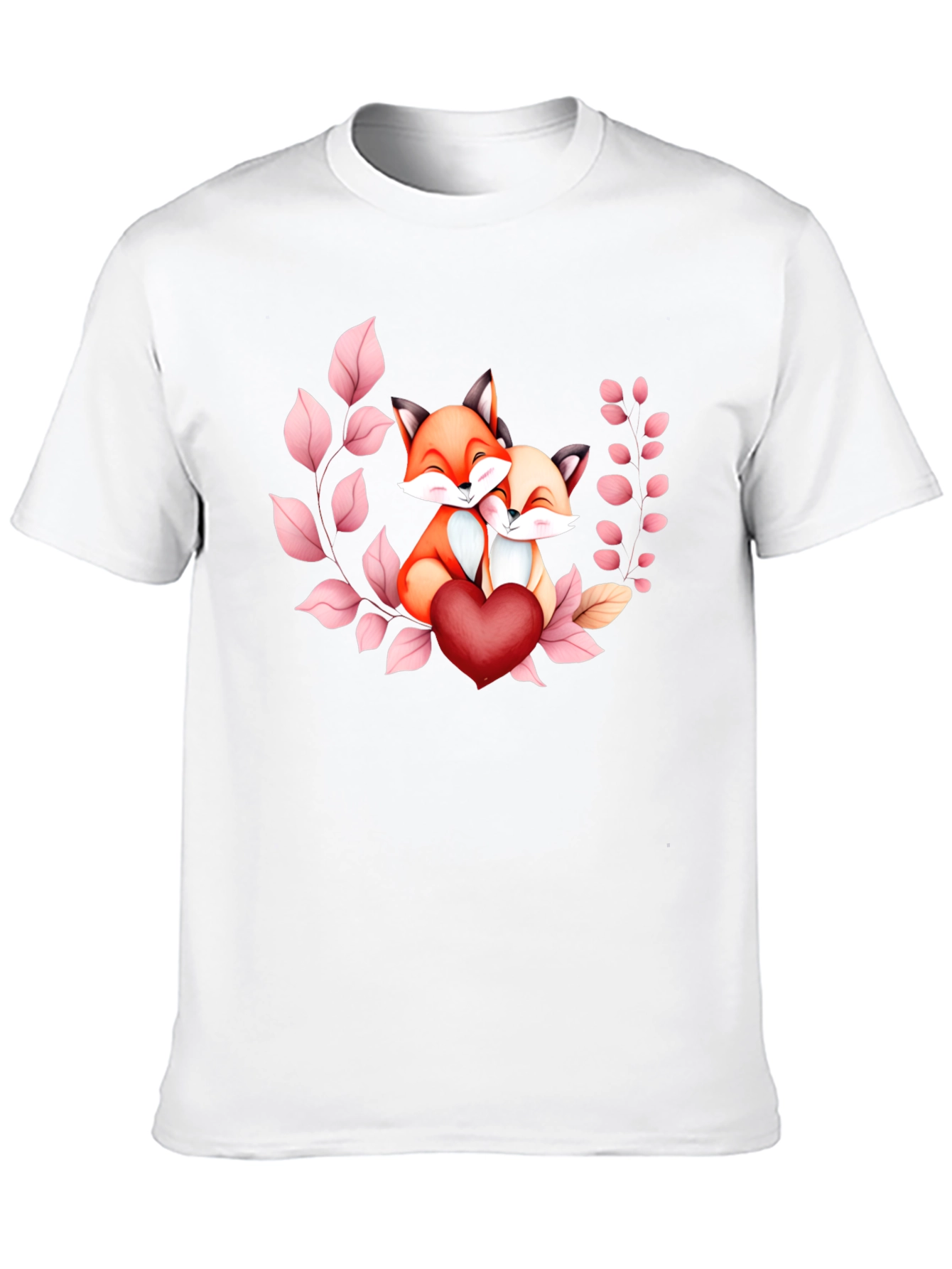 Foxes In Love T-Shirt - Heartwarming Design