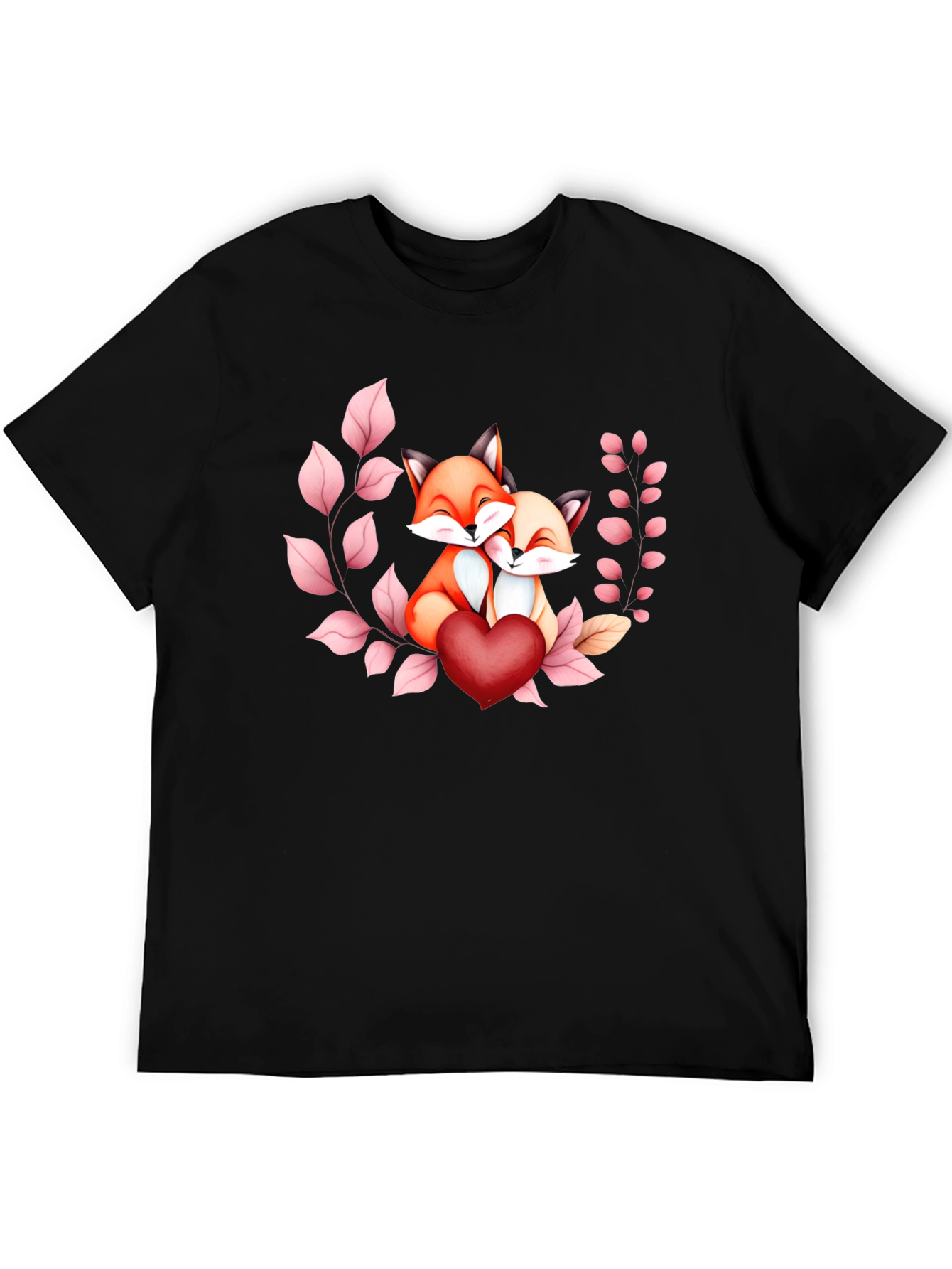 Foxes In Love T-Shirt - Heartwarming Design