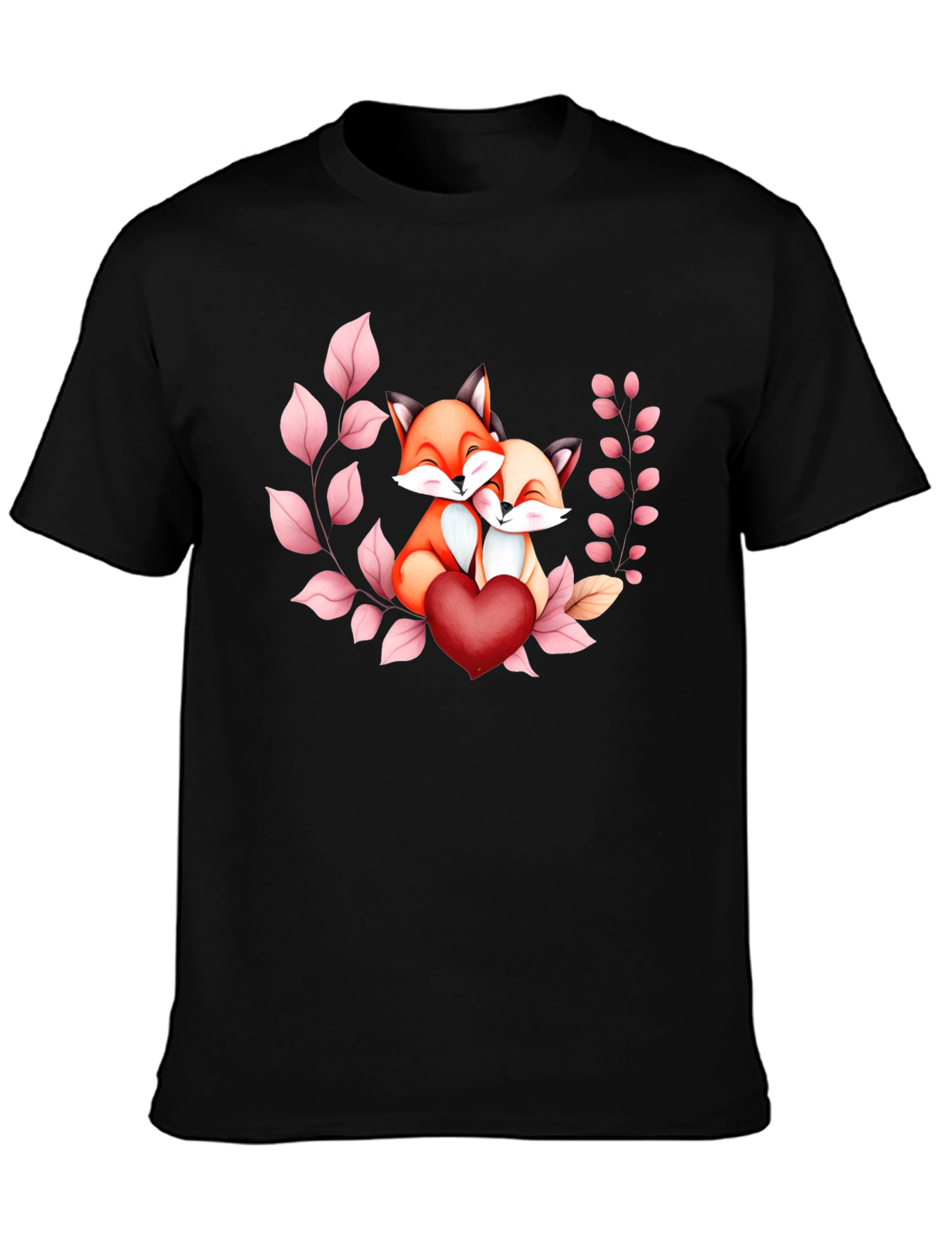 Foxes In Love T-Shirt - Heartwarming Design