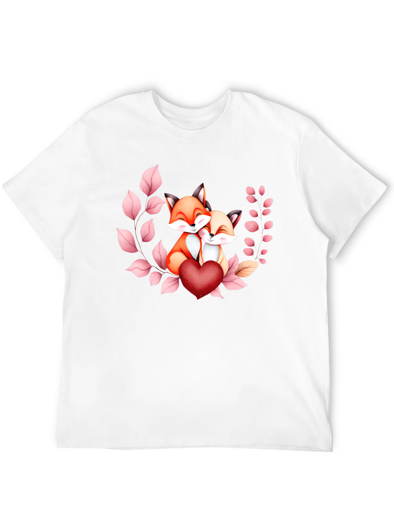 Foxes In Love T-Shirt - Heartwarming Design
