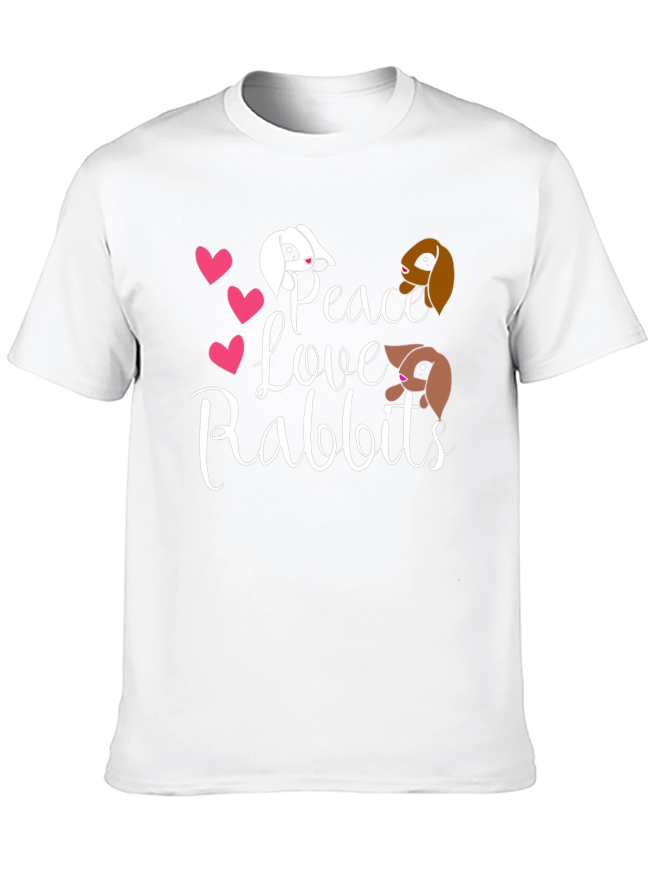 Peace Love Rabbits Graphic T-Shirt