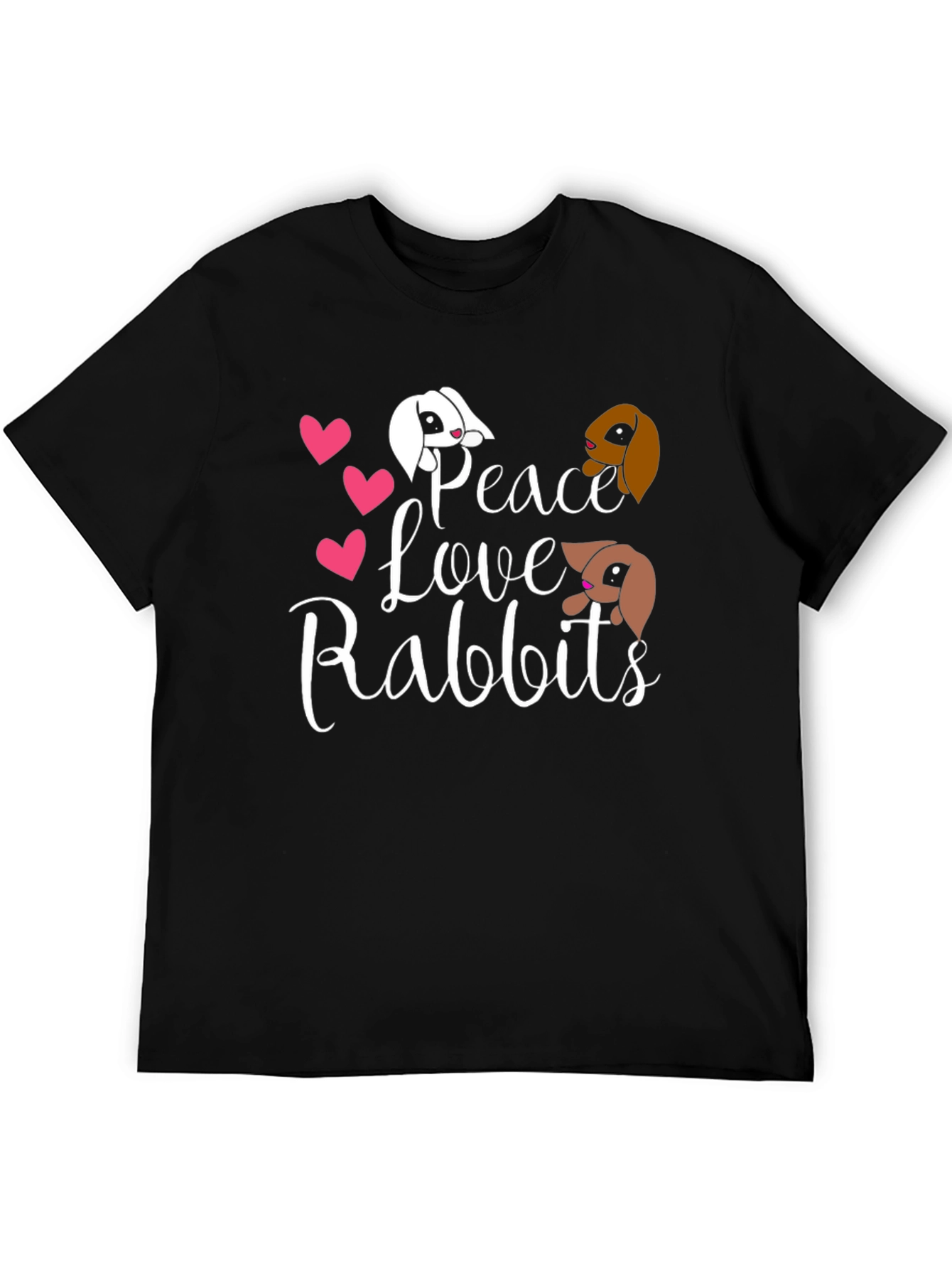 Peace Love Rabbits Graphic T-Shirt