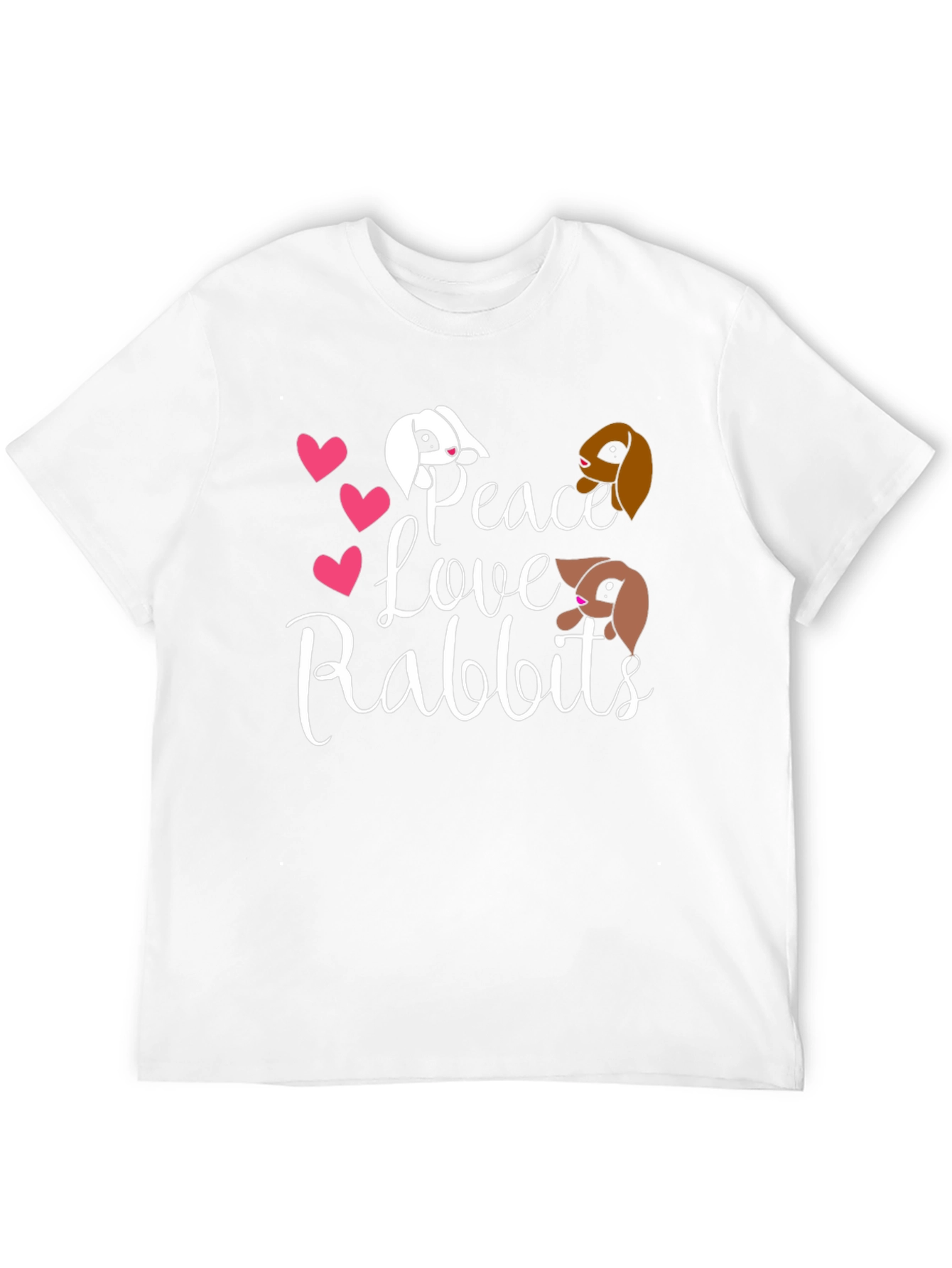 Peace Love Rabbits Graphic T-Shirt
