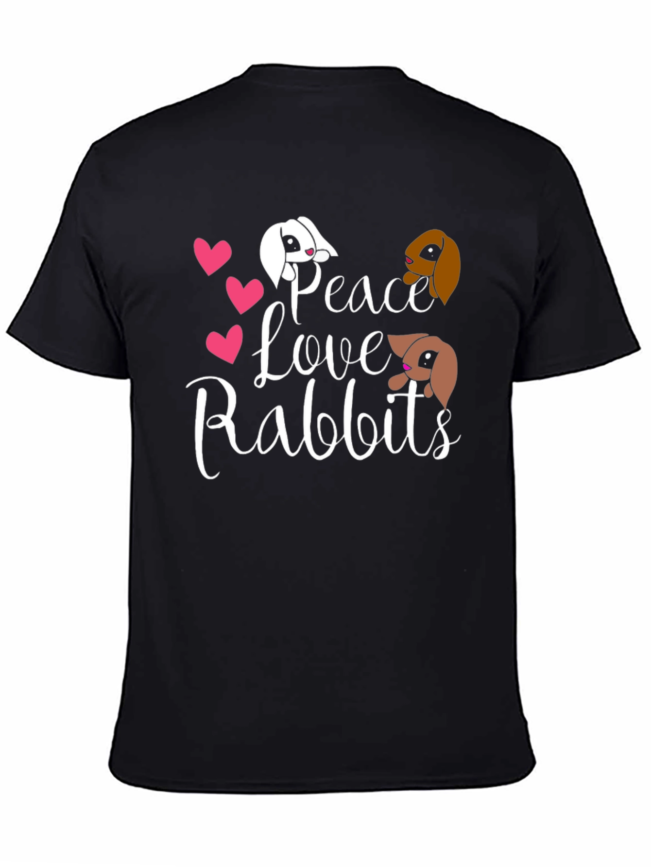 Peace Love Rabbits Graphic T-Shirt