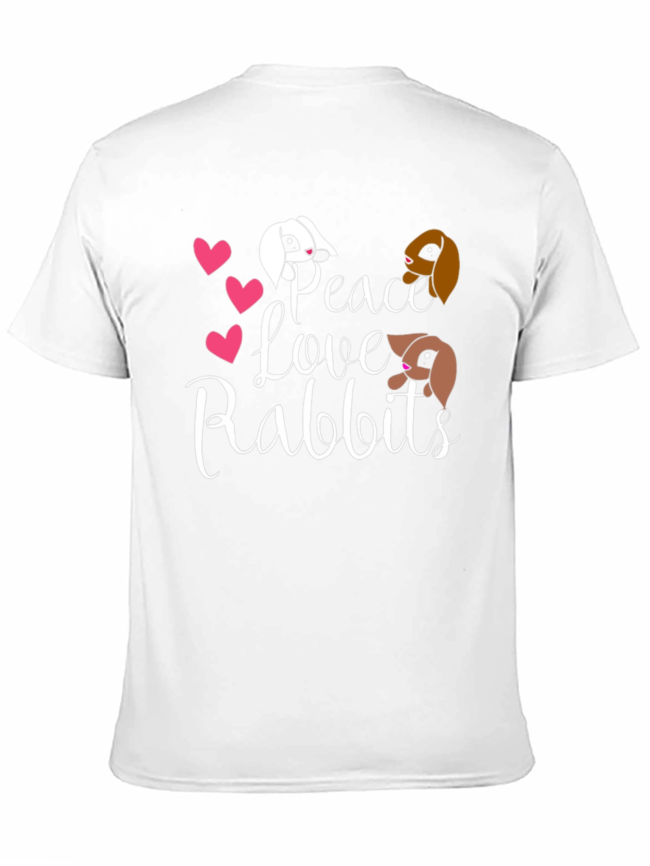 Peace Love Rabbits Graphic T-Shirt
