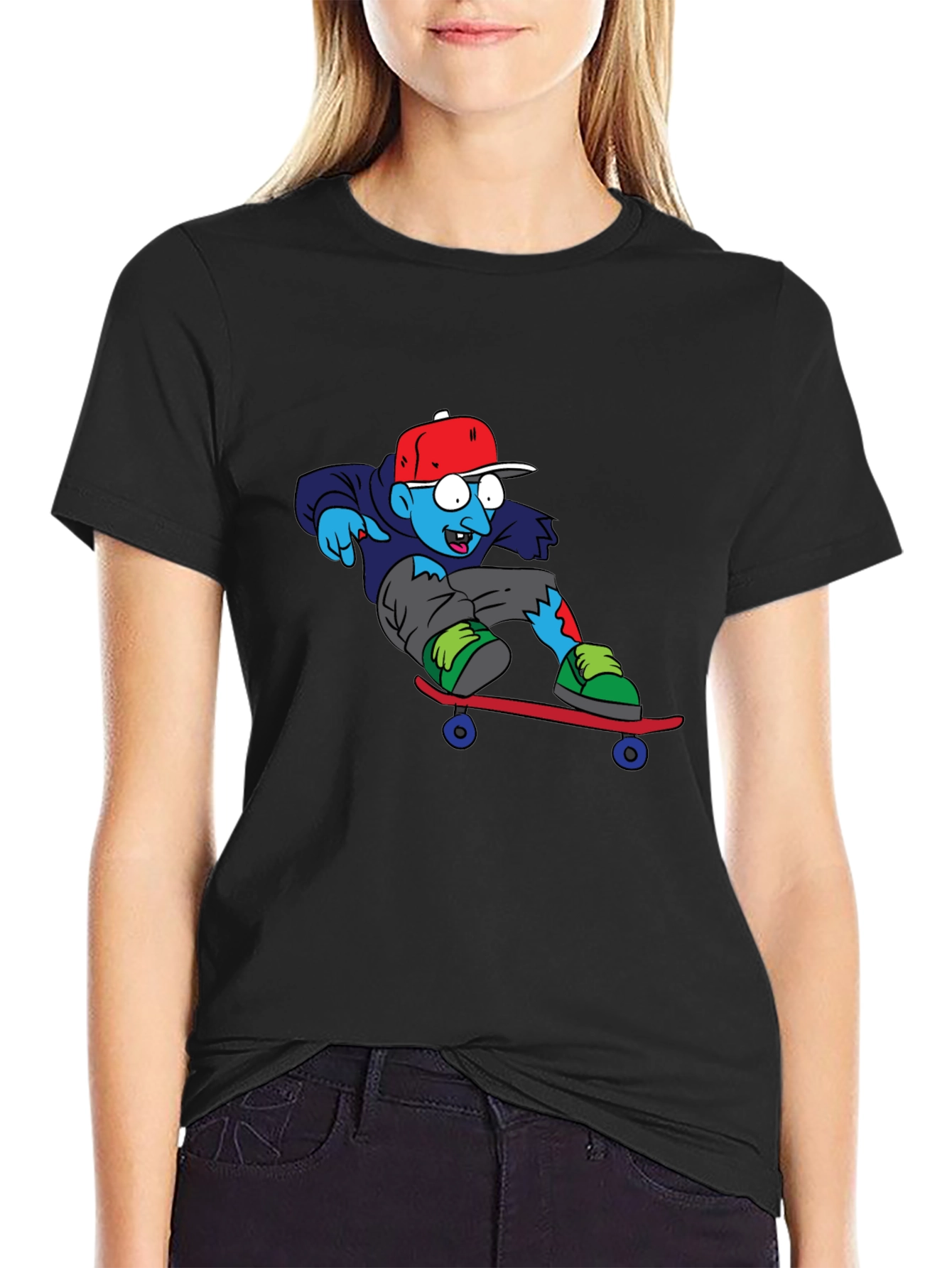 Zombie Skateboarder Graphic Tee