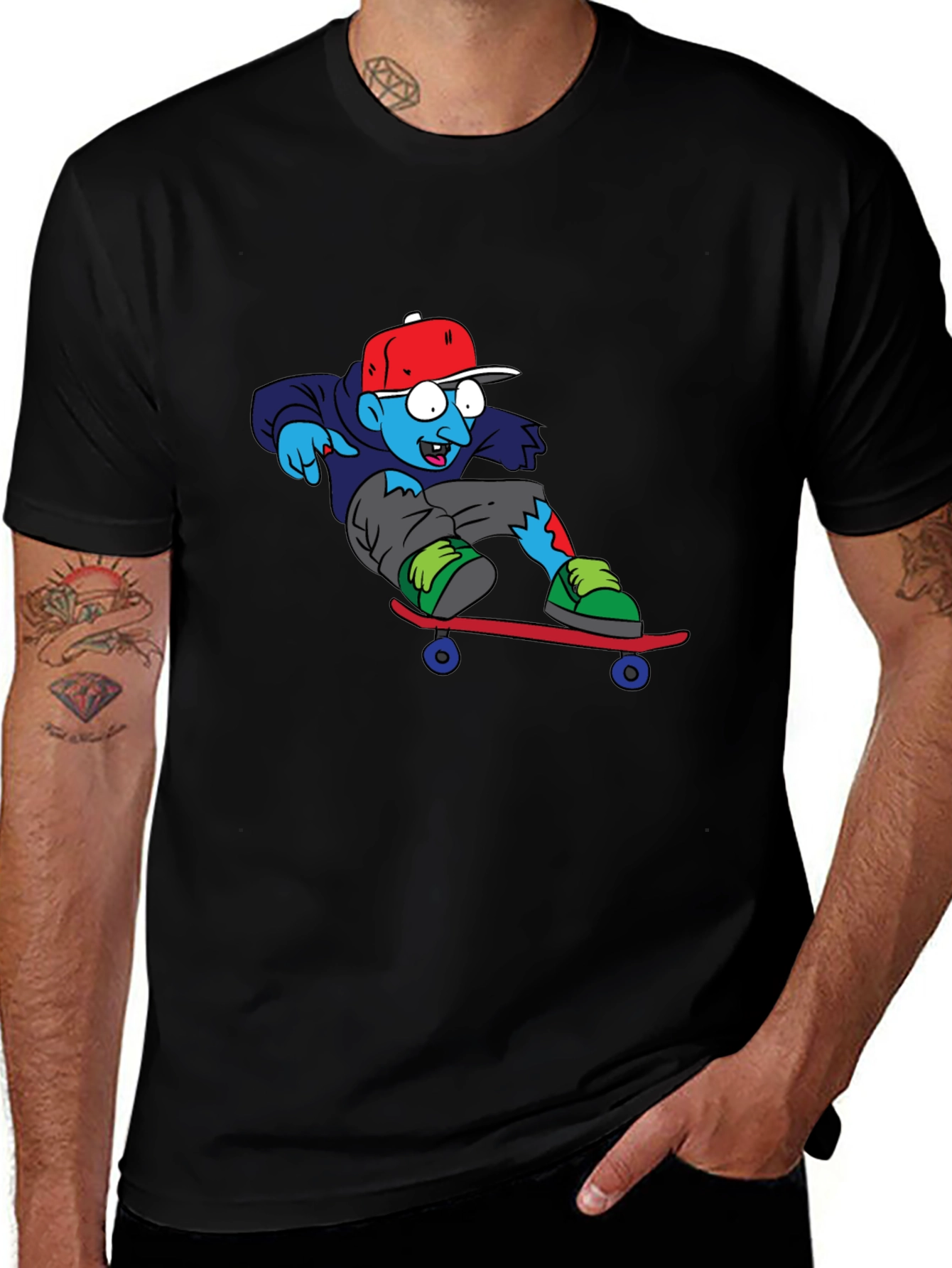 Zombie Skateboarder Graphic Tee