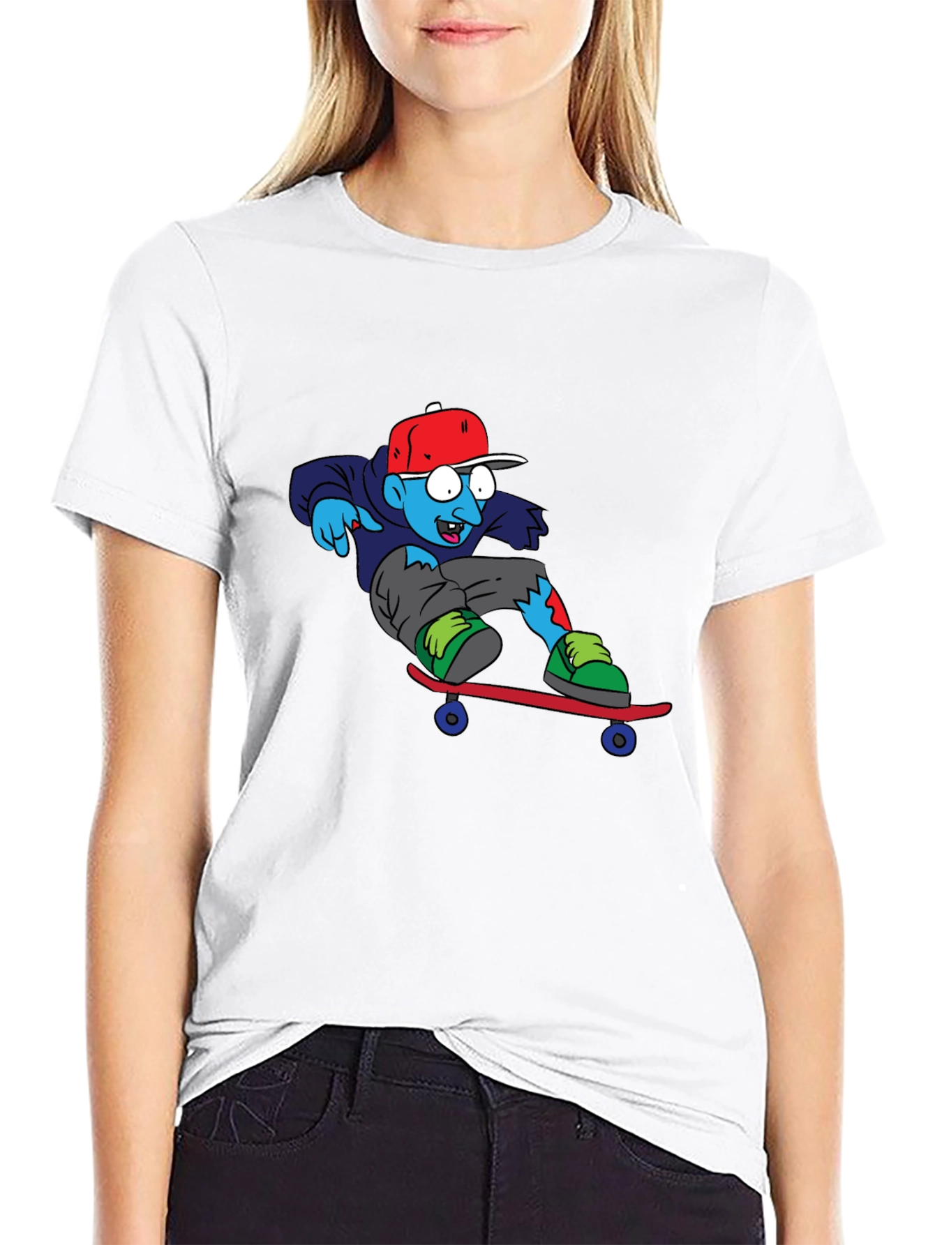 Zombie Skateboarder Graphic Tee
