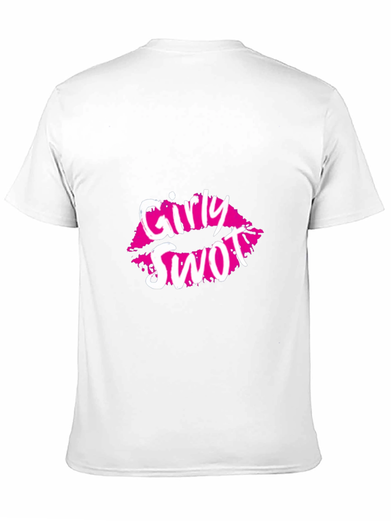 Girly Swot T-Shirt - Pink Lips Graphic Tee