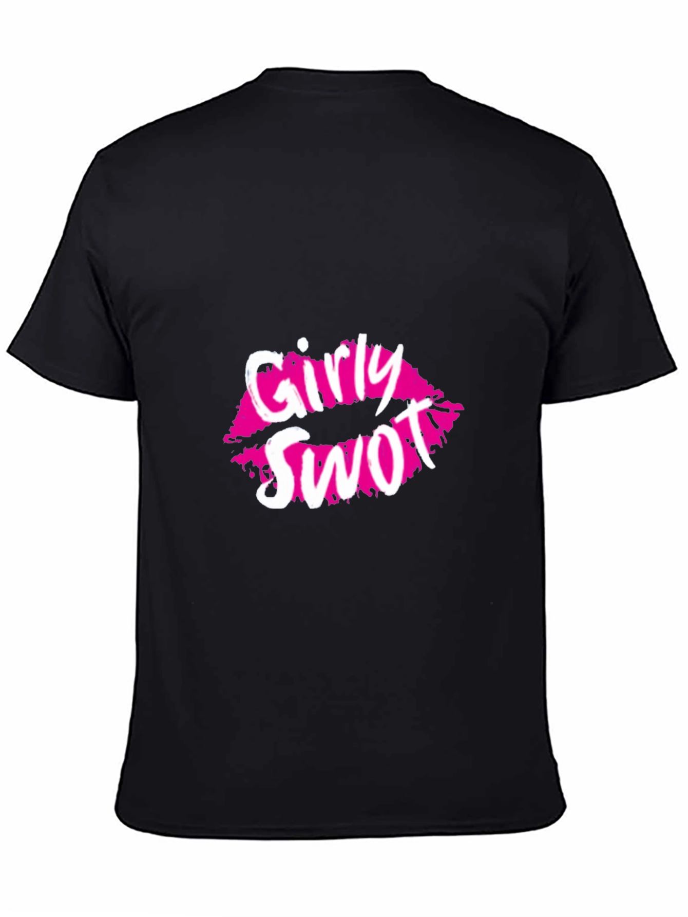 Girly Swot T-Shirt - Pink Lips Graphic Tee
