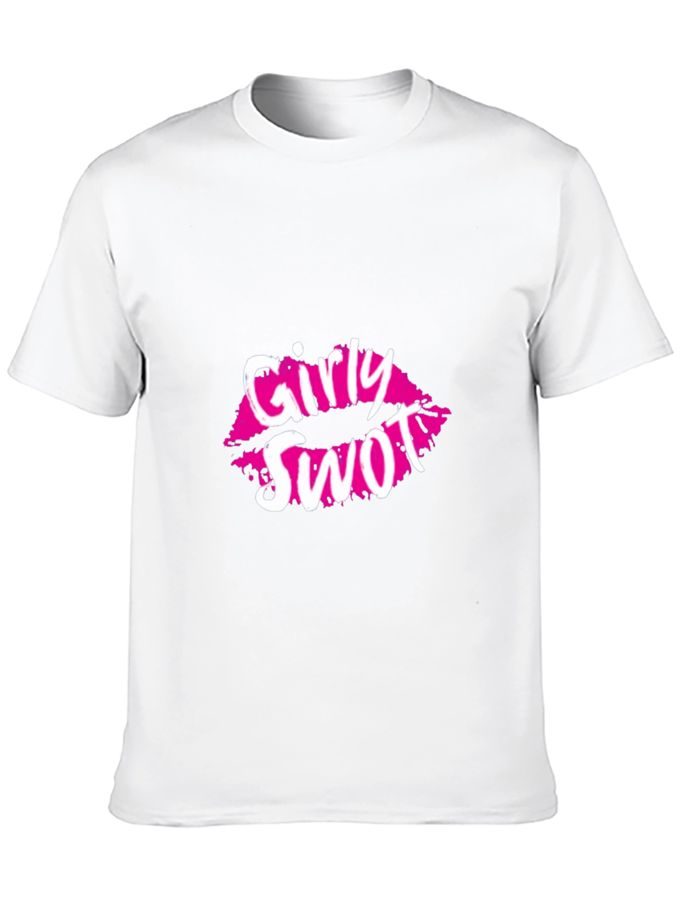 Girly Swot T-Shirt - Pink Lips Graphic Tee