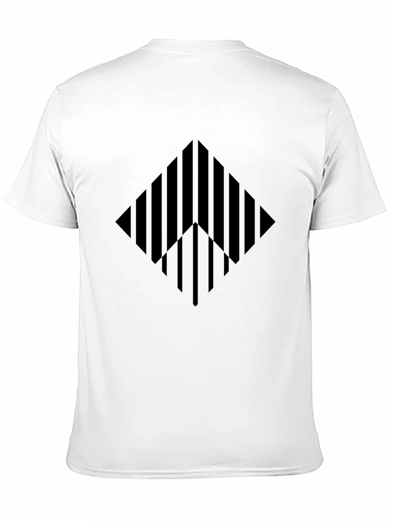 Geometric Diamond T-Shirt - Modern Black Tee