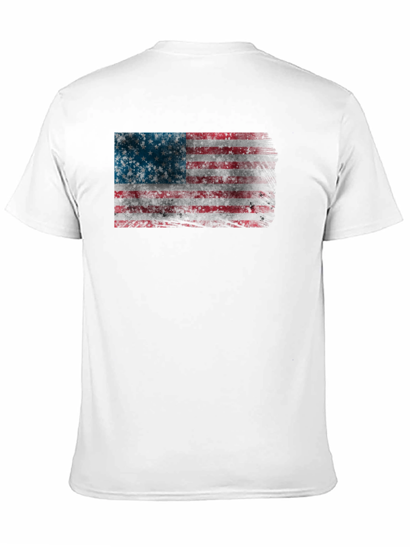 American Flag Distressed Graphic Tee - Patriotic Style