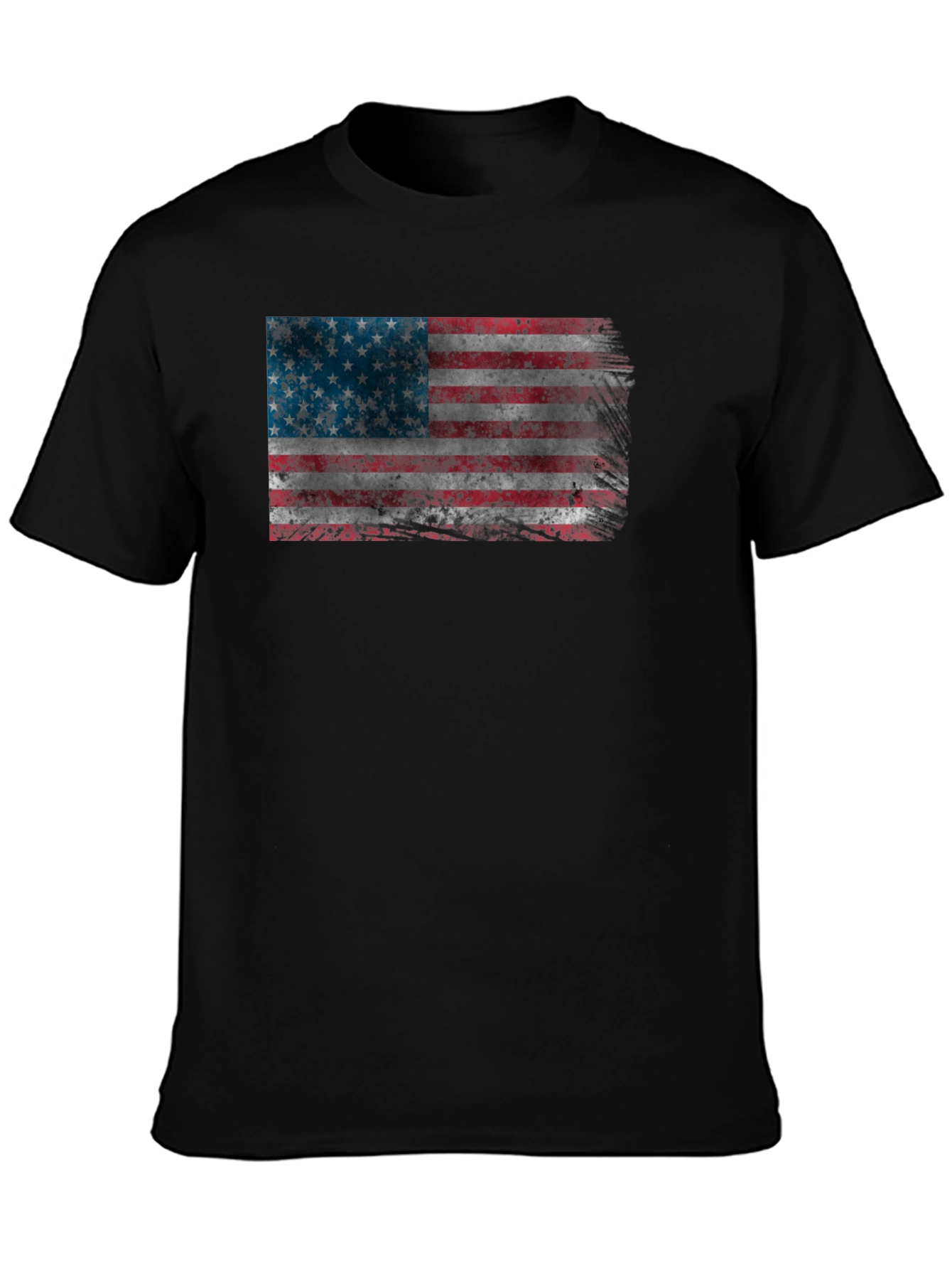 American Flag Distressed Graphic Tee - Patriotic Style