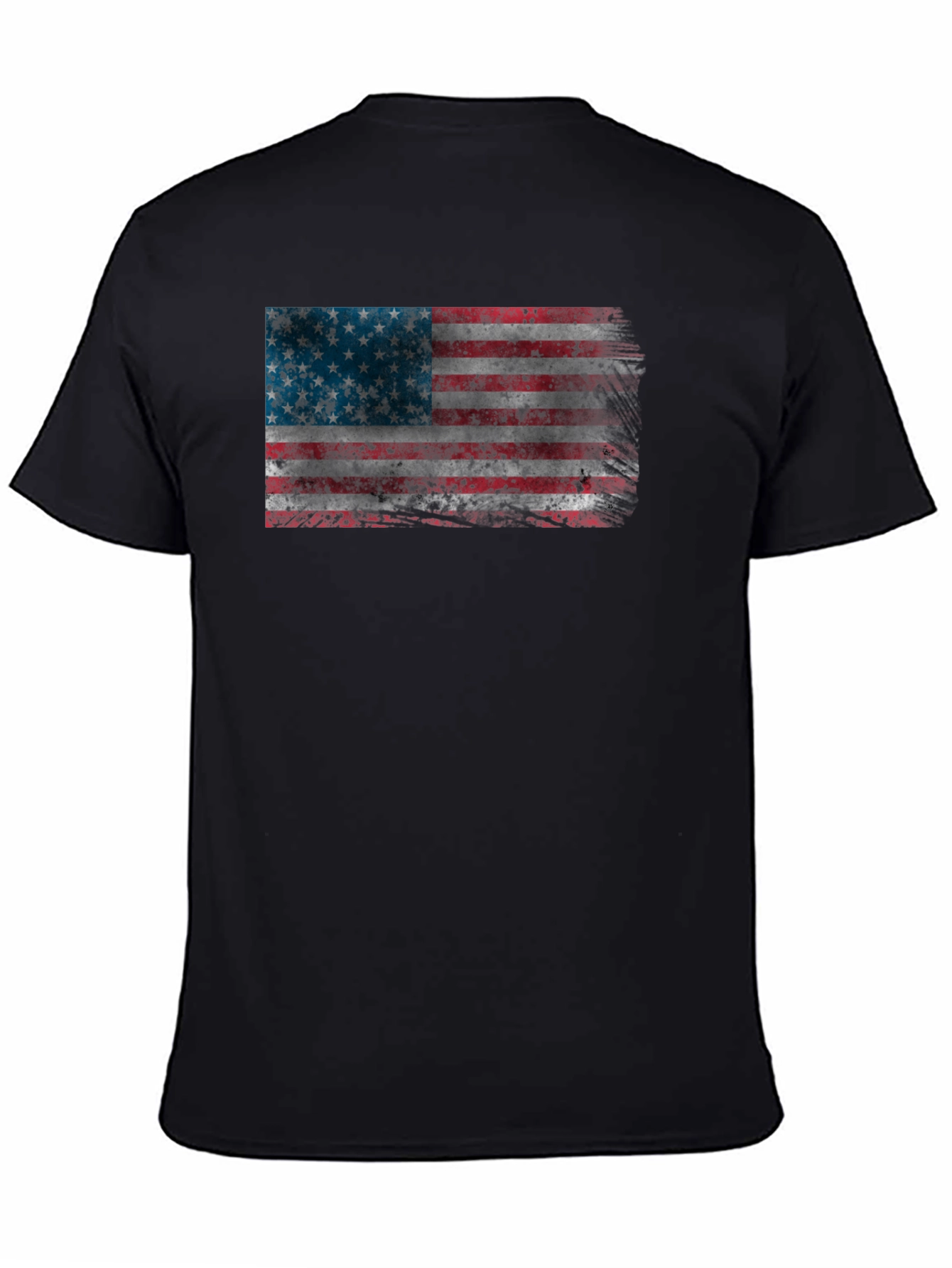 American Flag Distressed Graphic Tee - Patriotic Style