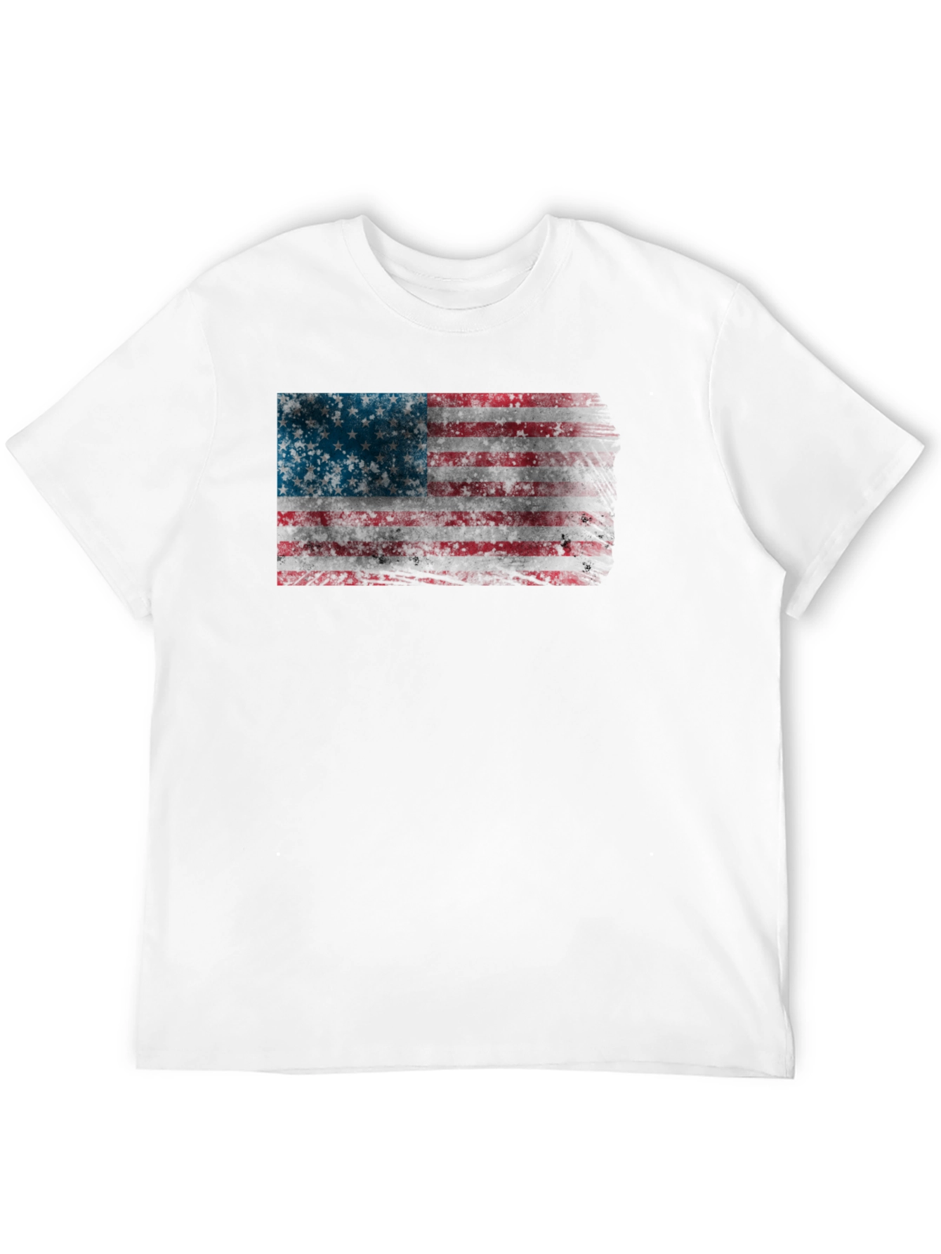 American Flag Distressed Graphic Tee - Patriotic Style