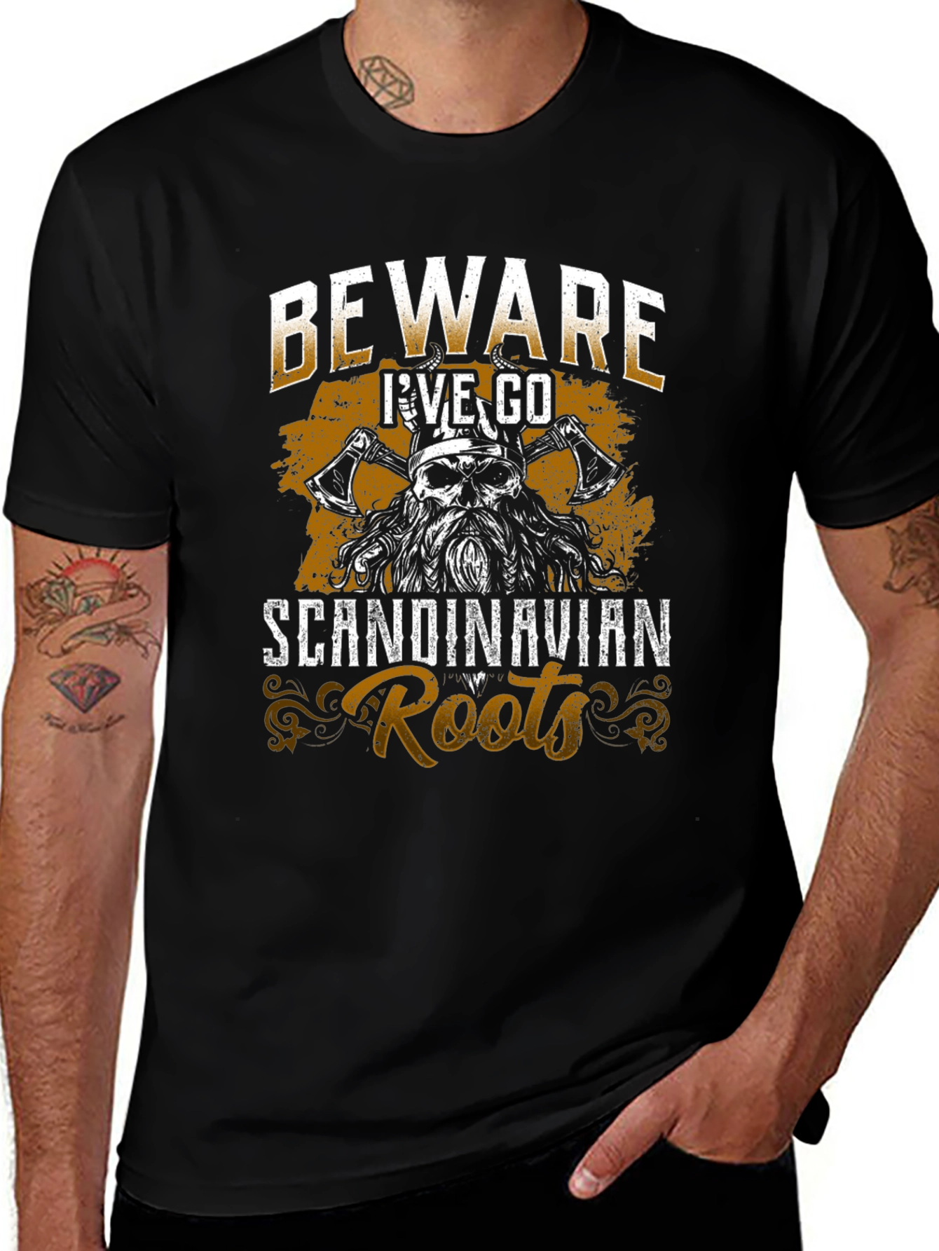 Beware Ive Got Scandinavian Roots Graphic T-Shirt