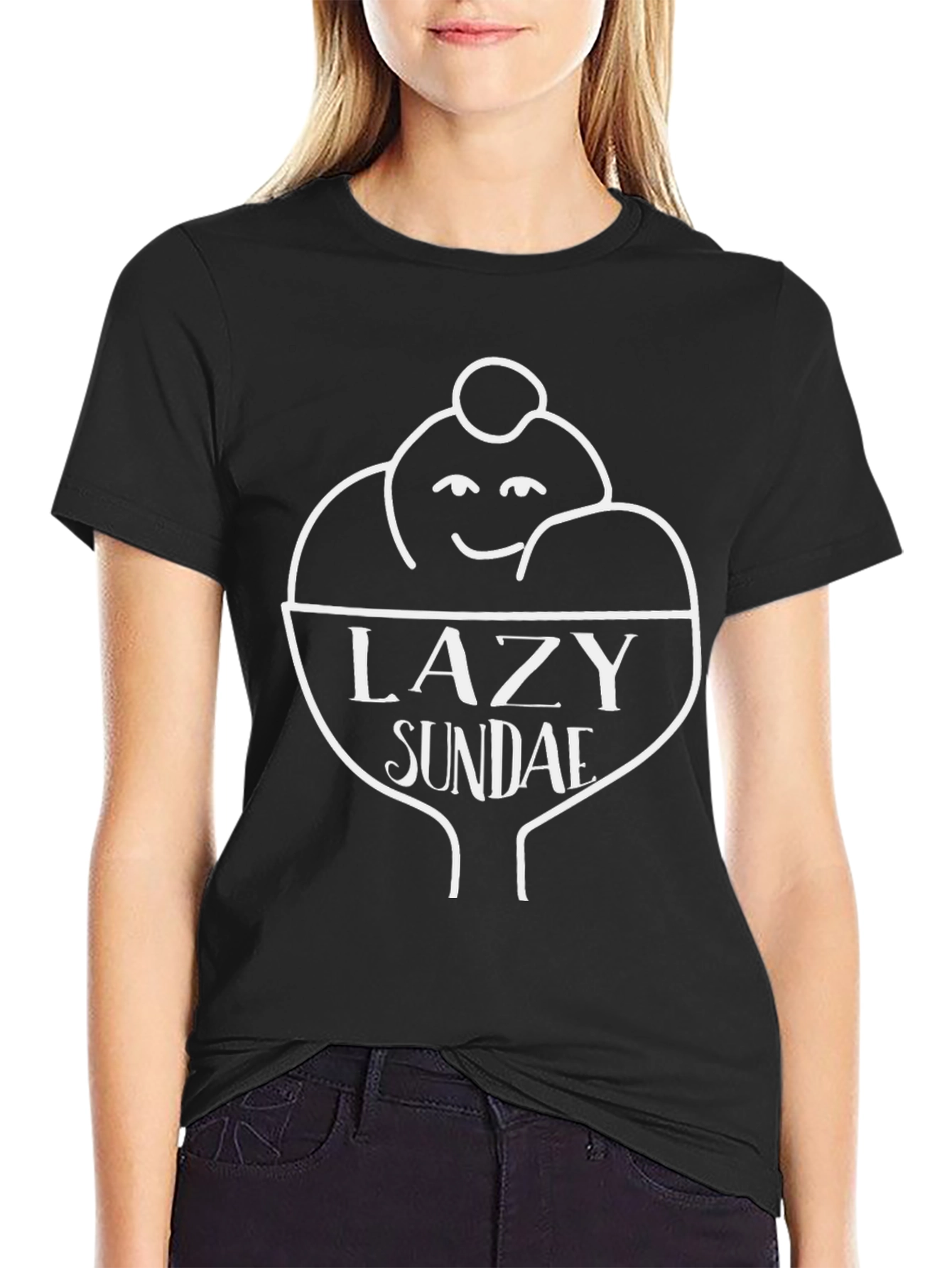 Lazy Sundae Graphic T-Shirt -  Unisex Cotton Tee