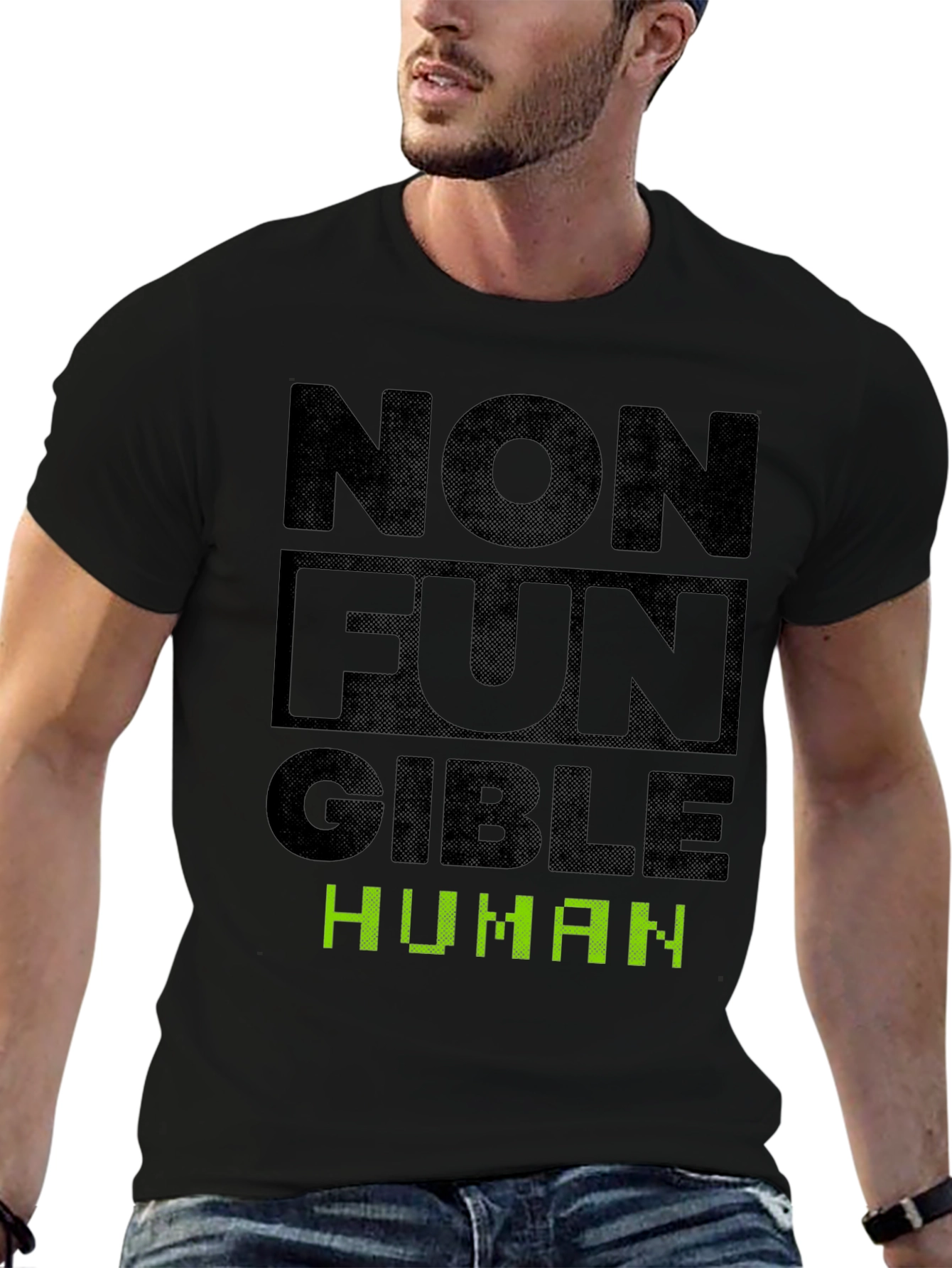 Non-Fungible Human Graphic Tee - Black