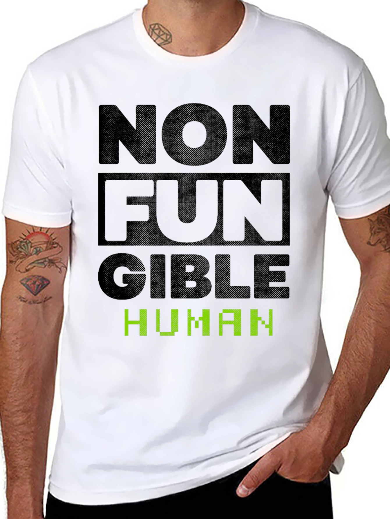 Non-Fungible Human Graphic Tee - Black