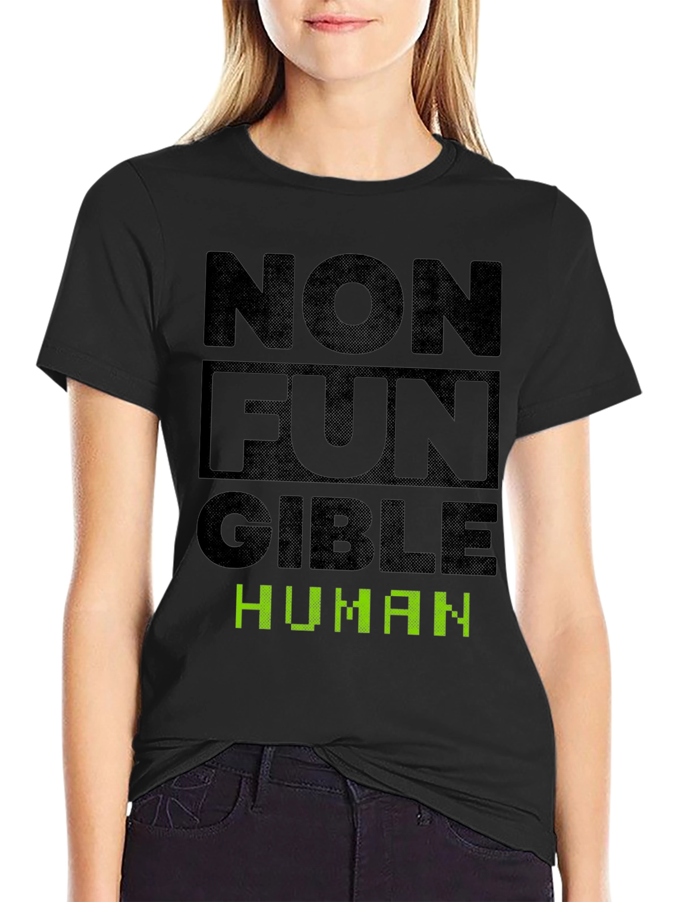 Non-Fungible Human Graphic Tee - Black